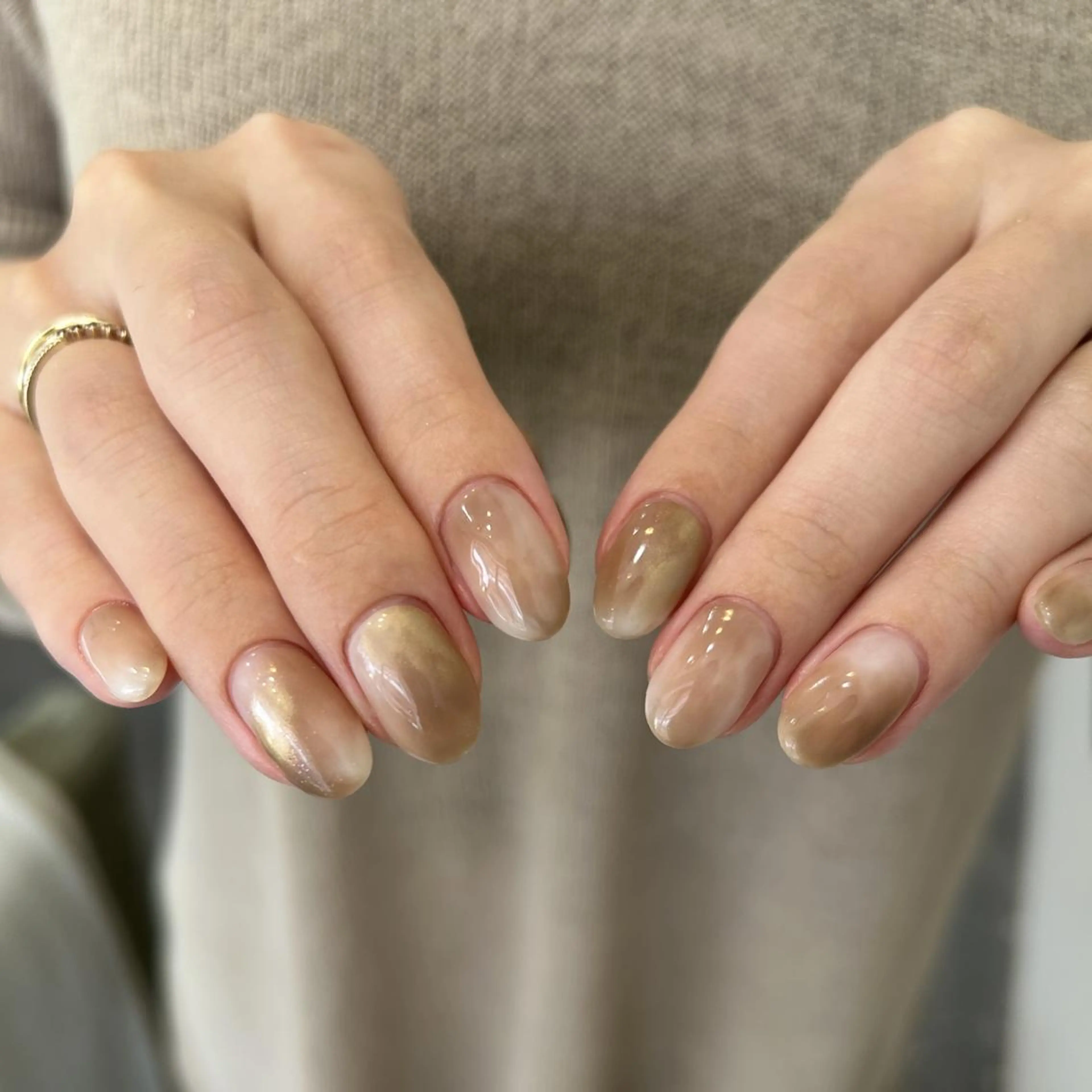 ネイル フレンチネイル ニュアンスネイル KAWAZOE KANONのネイルデザイン