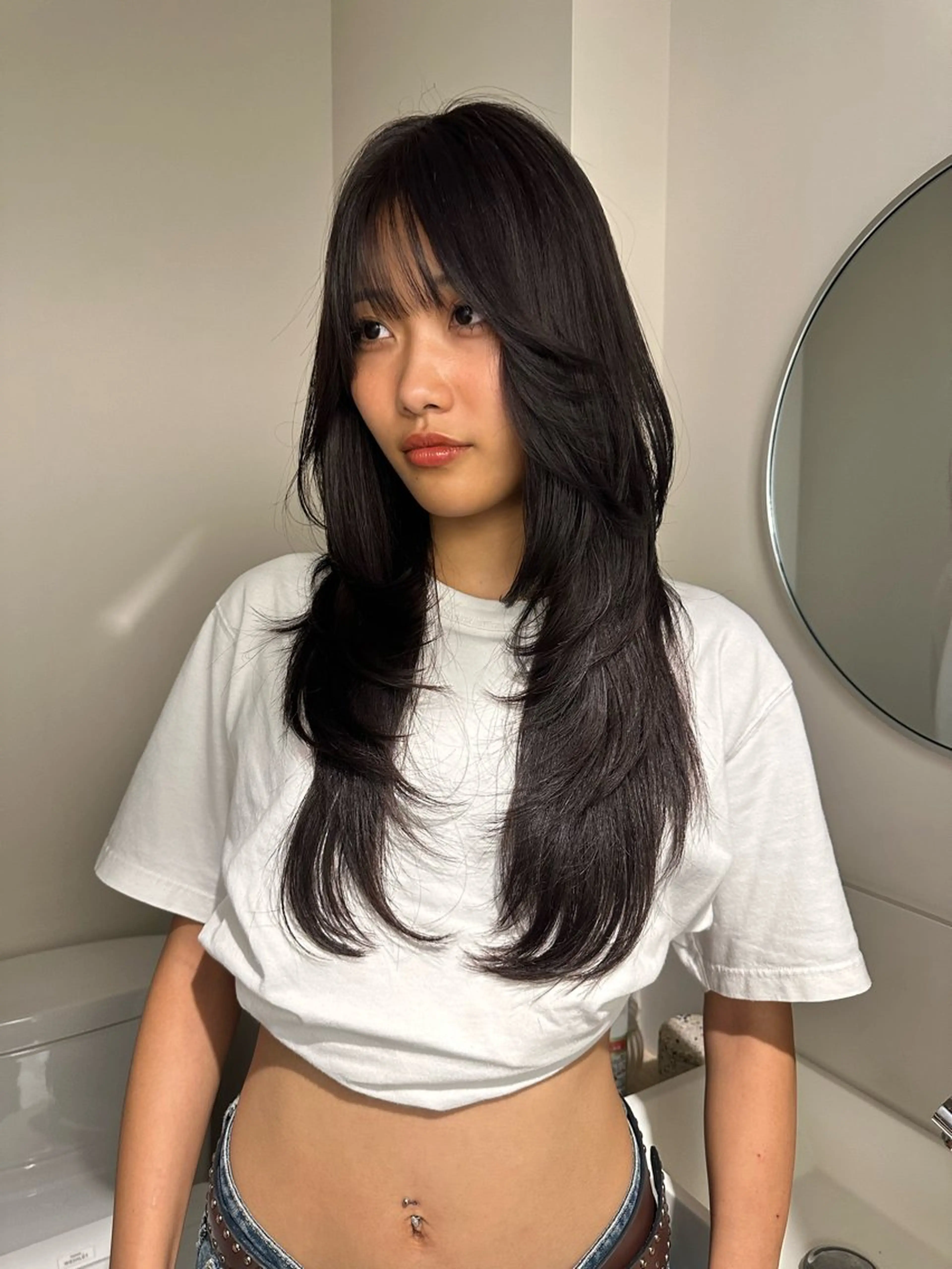ロング カラー 松尾 怜奈のヘアスタイル