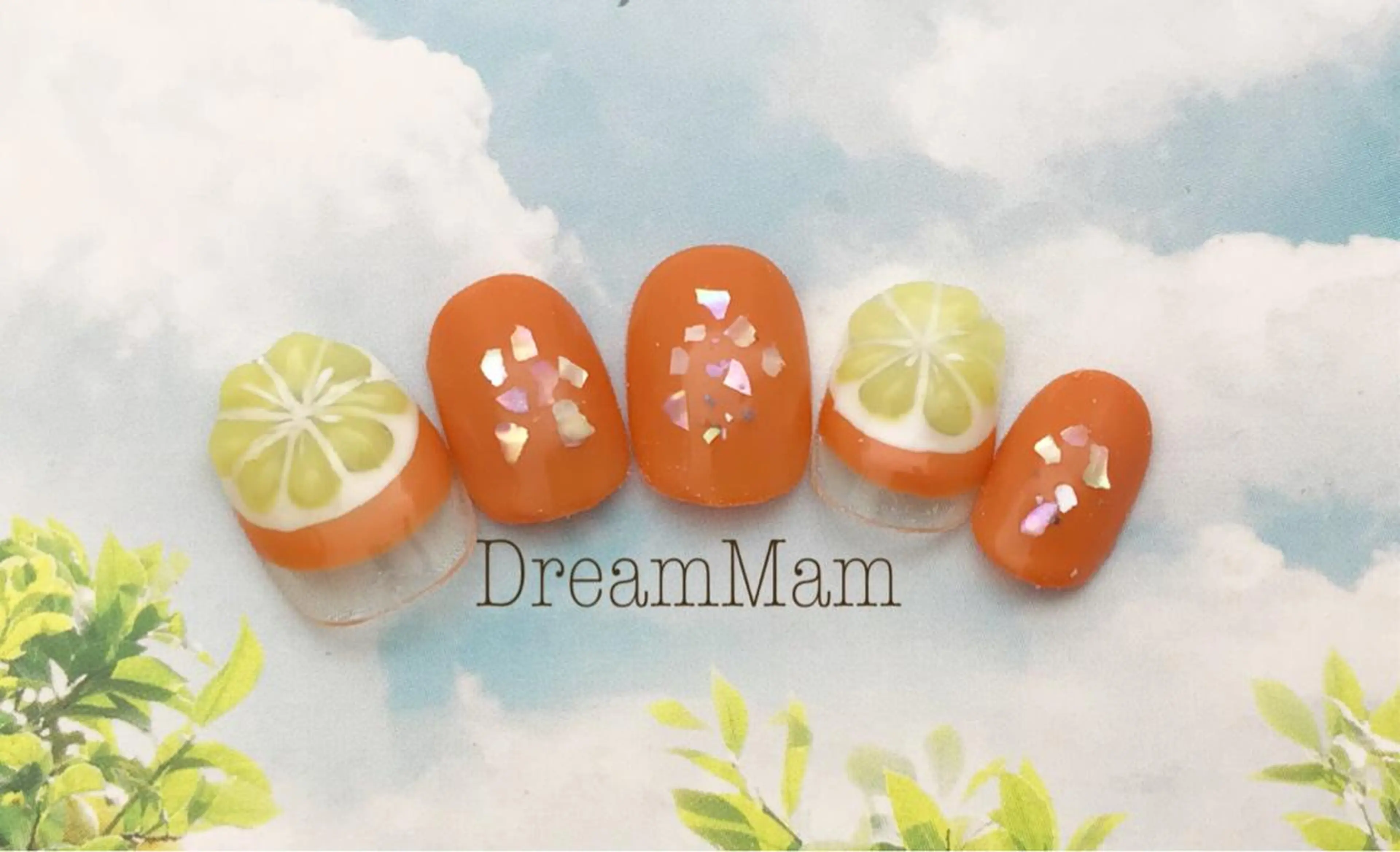 ショート ネイル オレンジ Nail Salon Ｄream Mamのネイルデザイン