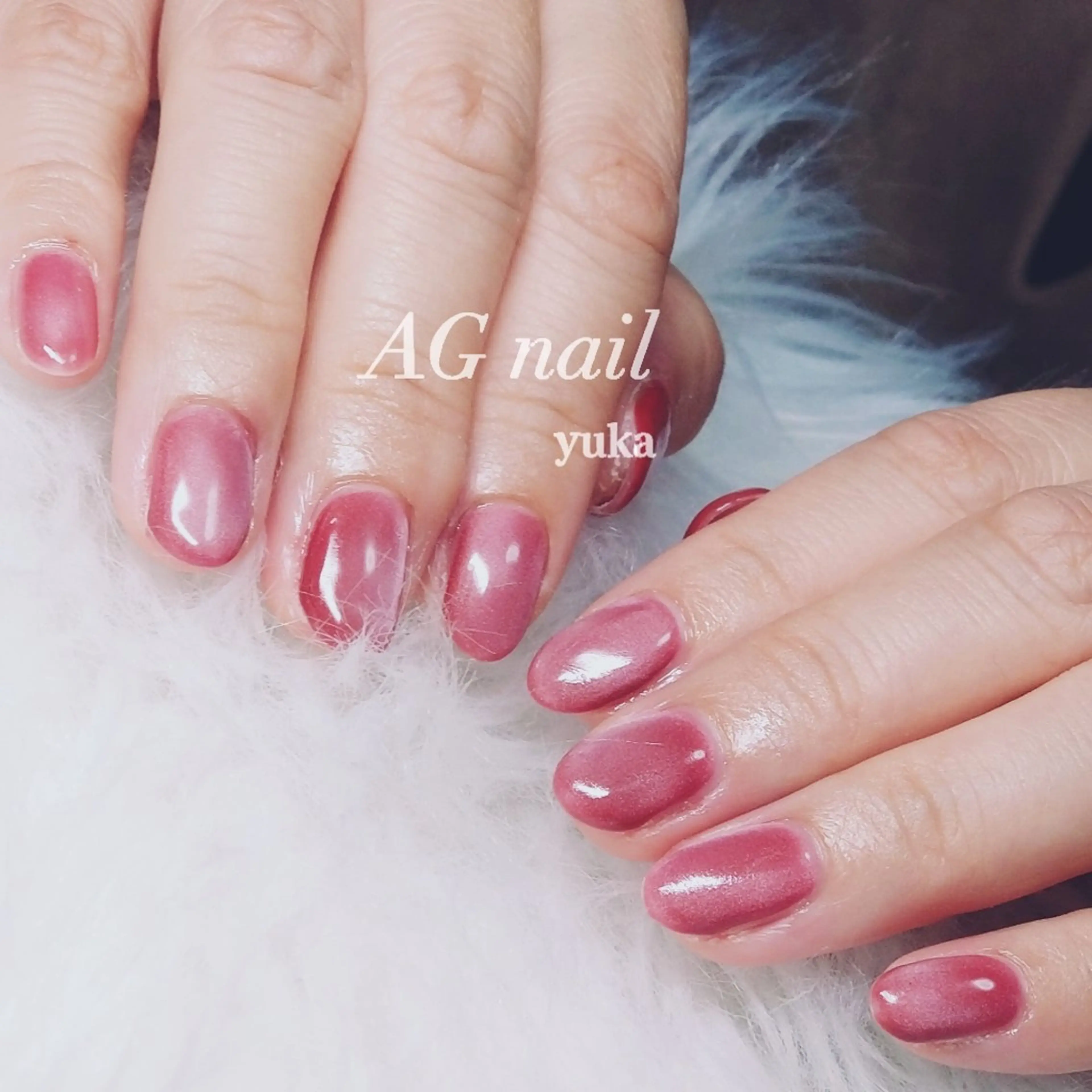 ネイル マグネットネイル マグネットワンカラー ワンカラーネイル AG nail 〚　yuka　〛のネイルデザイン