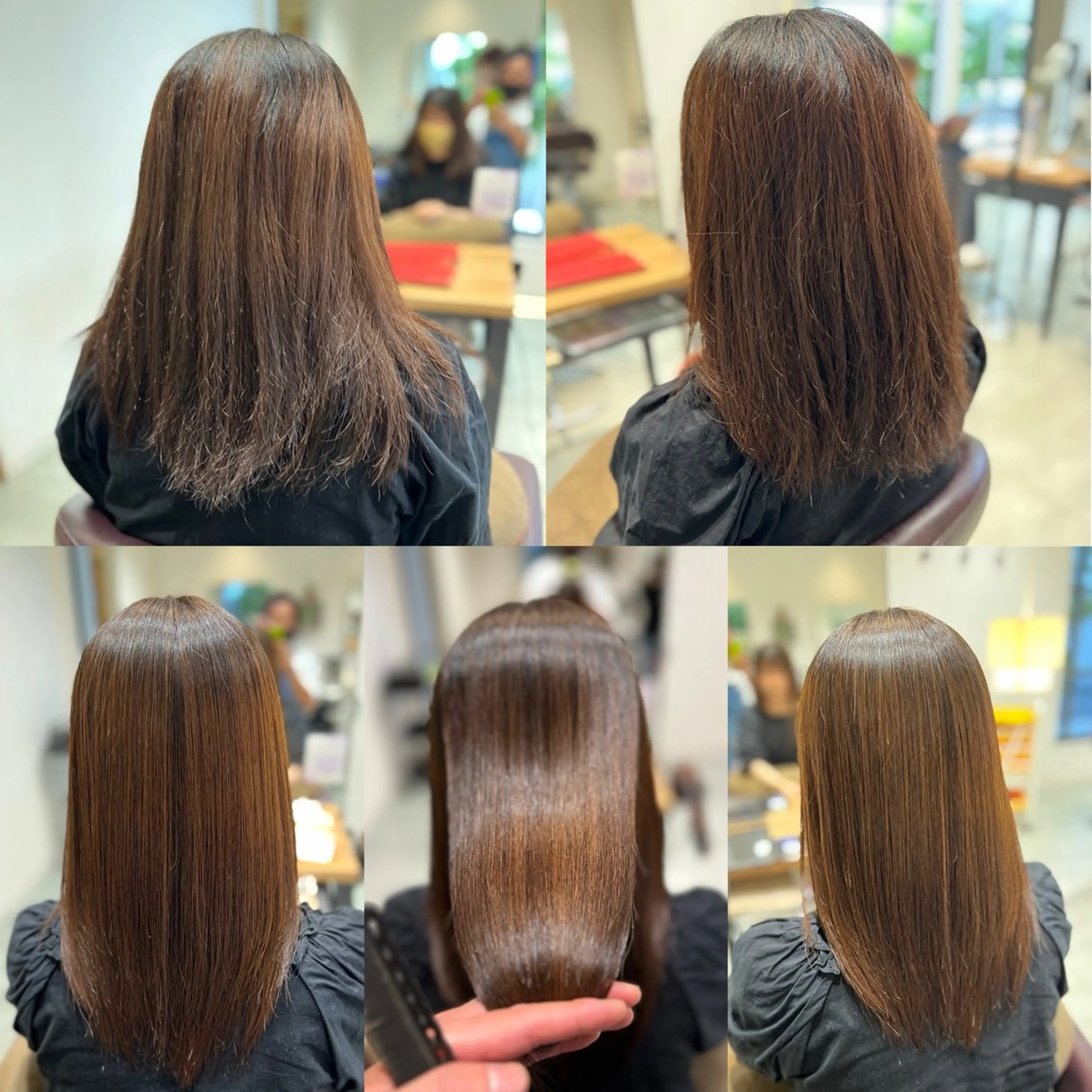 ミディアム パーマ 縮毛矯正 Aile所属・酸性ストレート／カラ ー/山下高明のヘアスタイル