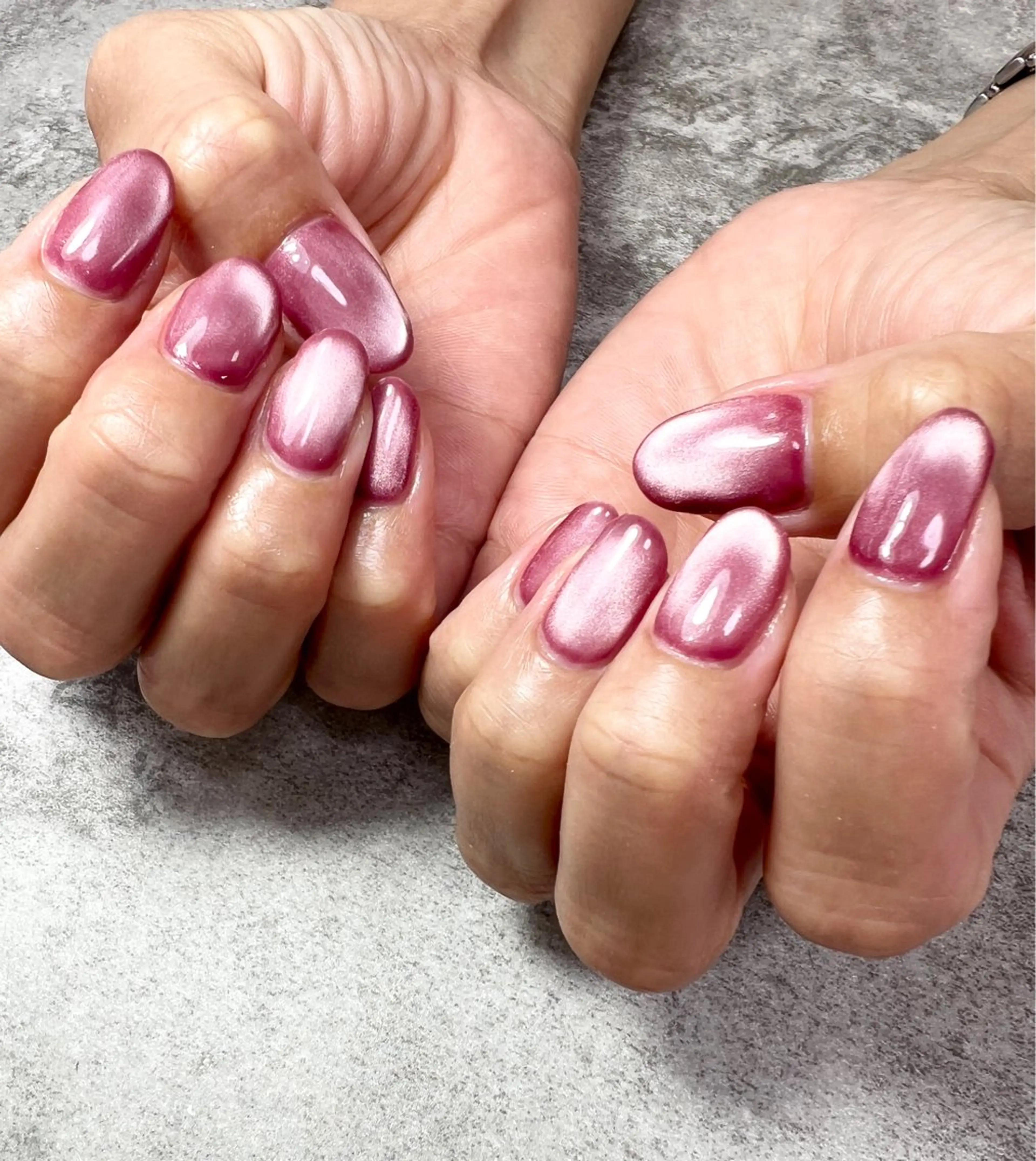 ネイル マグネットネイル ワンカラーネイル ハンドネイル Aura nailのネイルデザイン