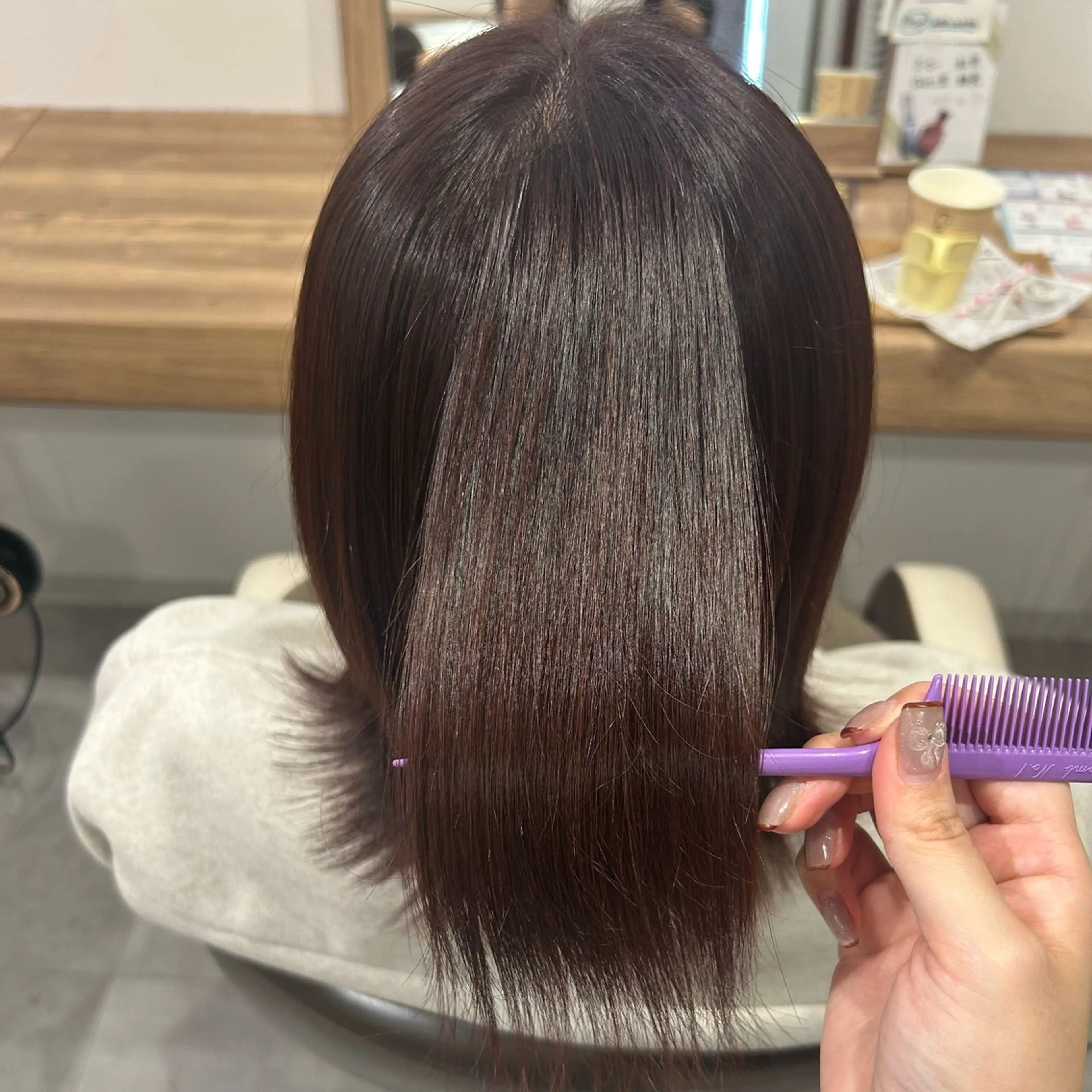 カラー ヘアカラー トリートメント 渡邊 玲来のヘアスタイル