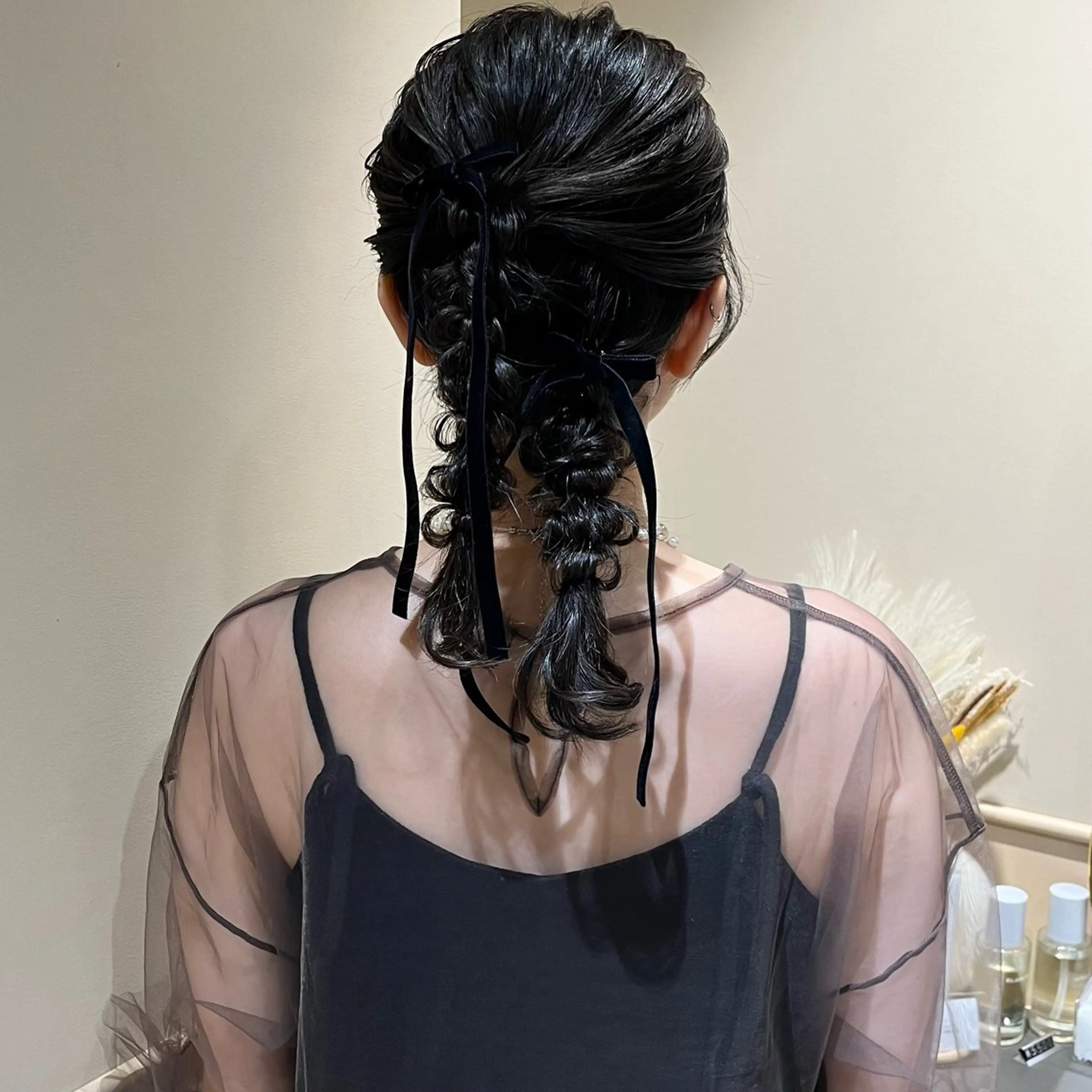 ミディアム ヘアアレンジ ヘアセット 🫧tomoka 透明感カラー🫧のヘアスタイル