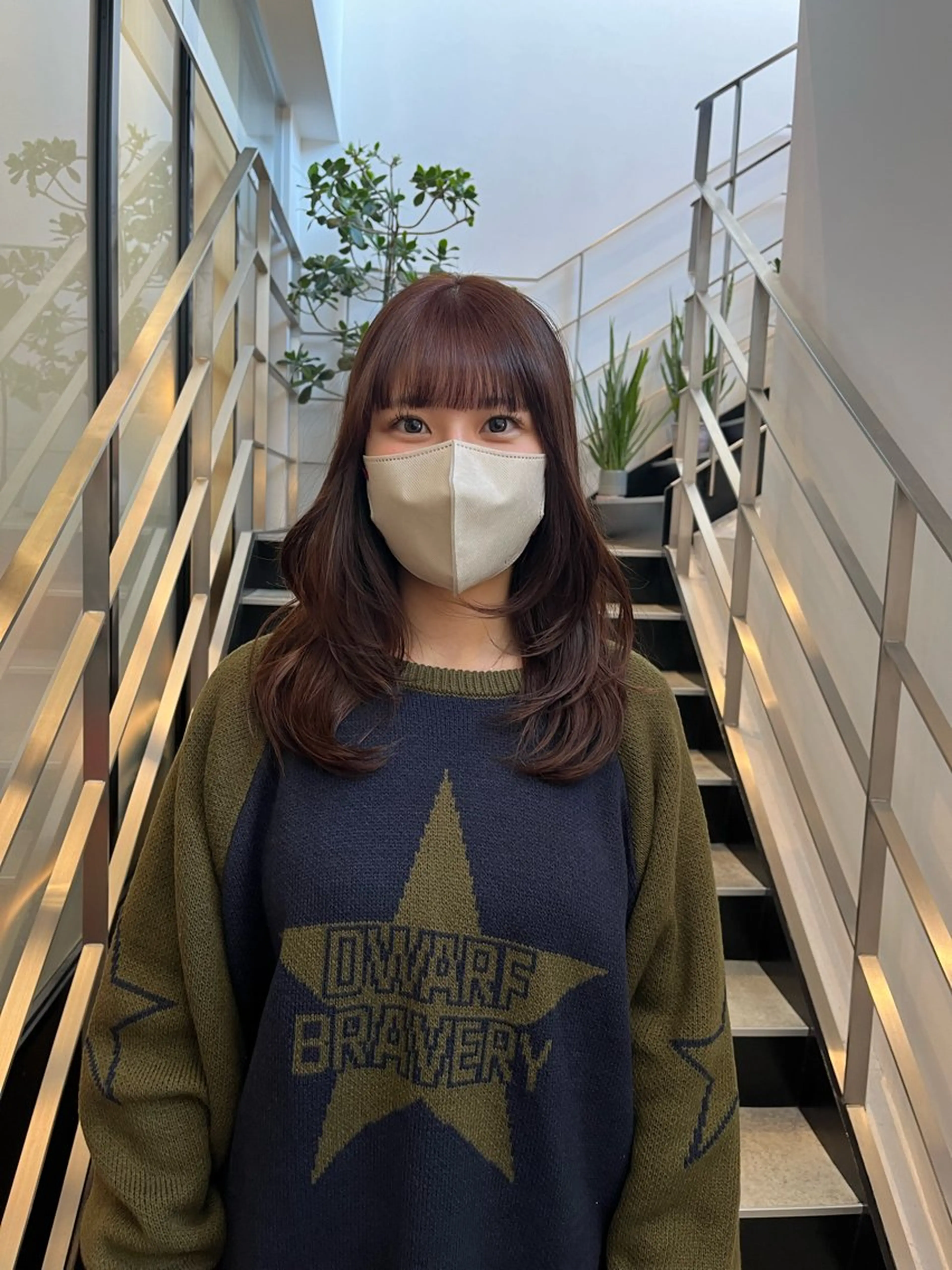 ミディアム カラー カット ヘアカラー トリートメント GO TODAY SHAiRE SALON 原宿本店所属・ブリーチ/レイヤー ハッシュカット/河内のヘアスタイル