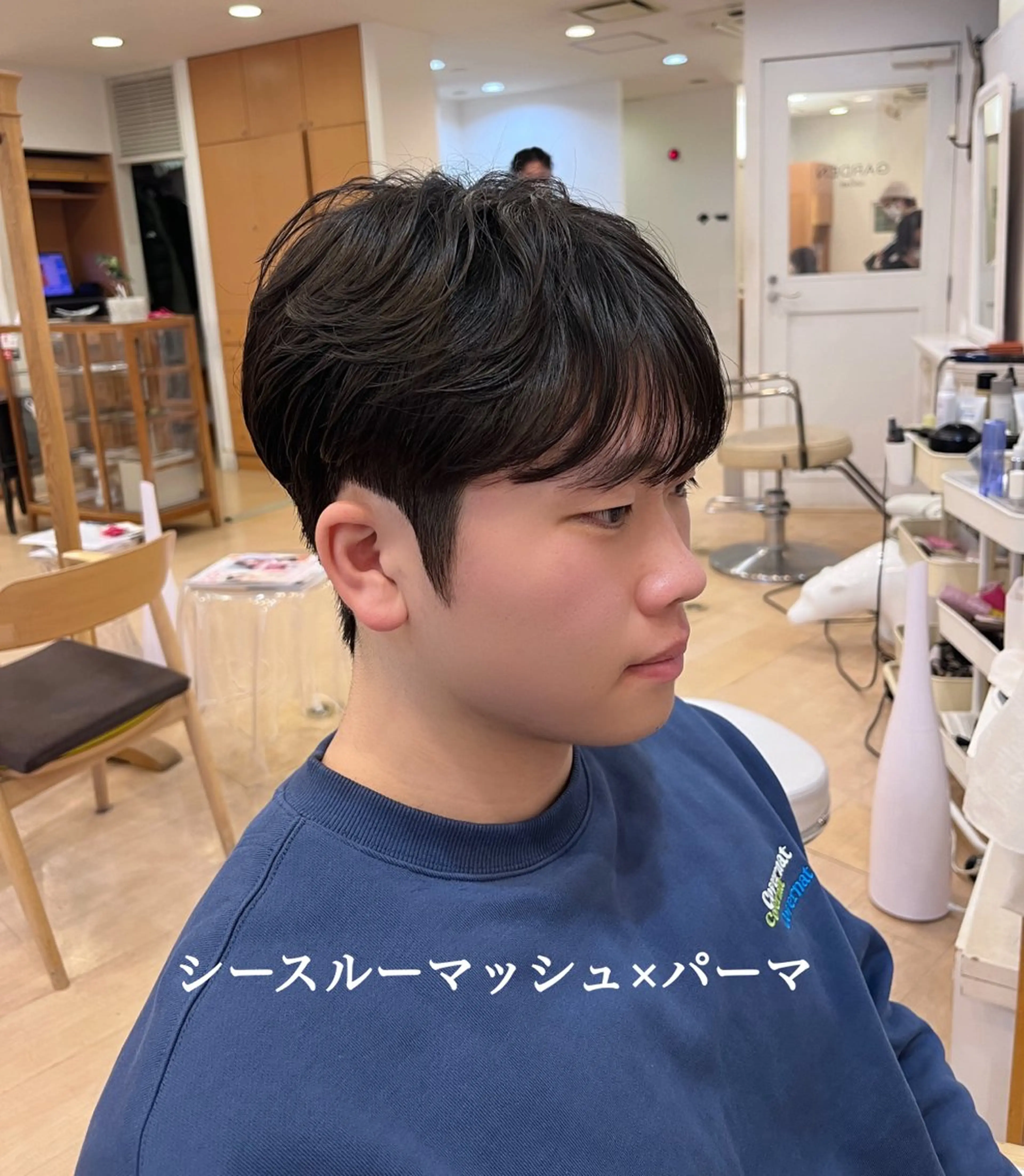 パーマ メンズ ダウンパーマ メンズ韓国風 マッシュ メンズパーマ シースルーマッシュ カット パーマ 💠つたふうか/ 韓国/メンズヘア💠のヘアスタイル