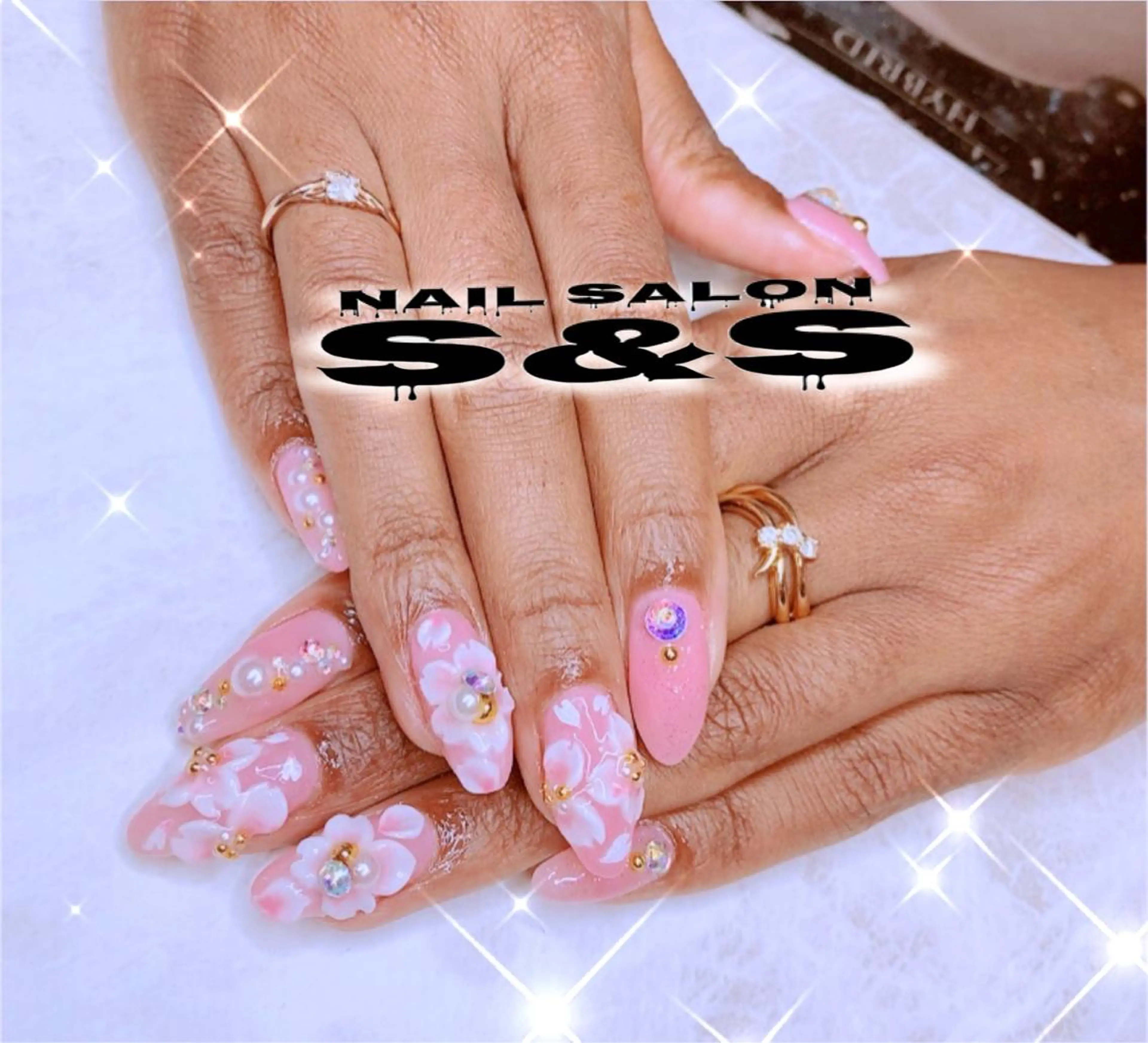 ネイル 桜ネイル 長さ出し メンズネイル 持ち込み スカルプネイル S&S 村田小百合のネイルデザイン