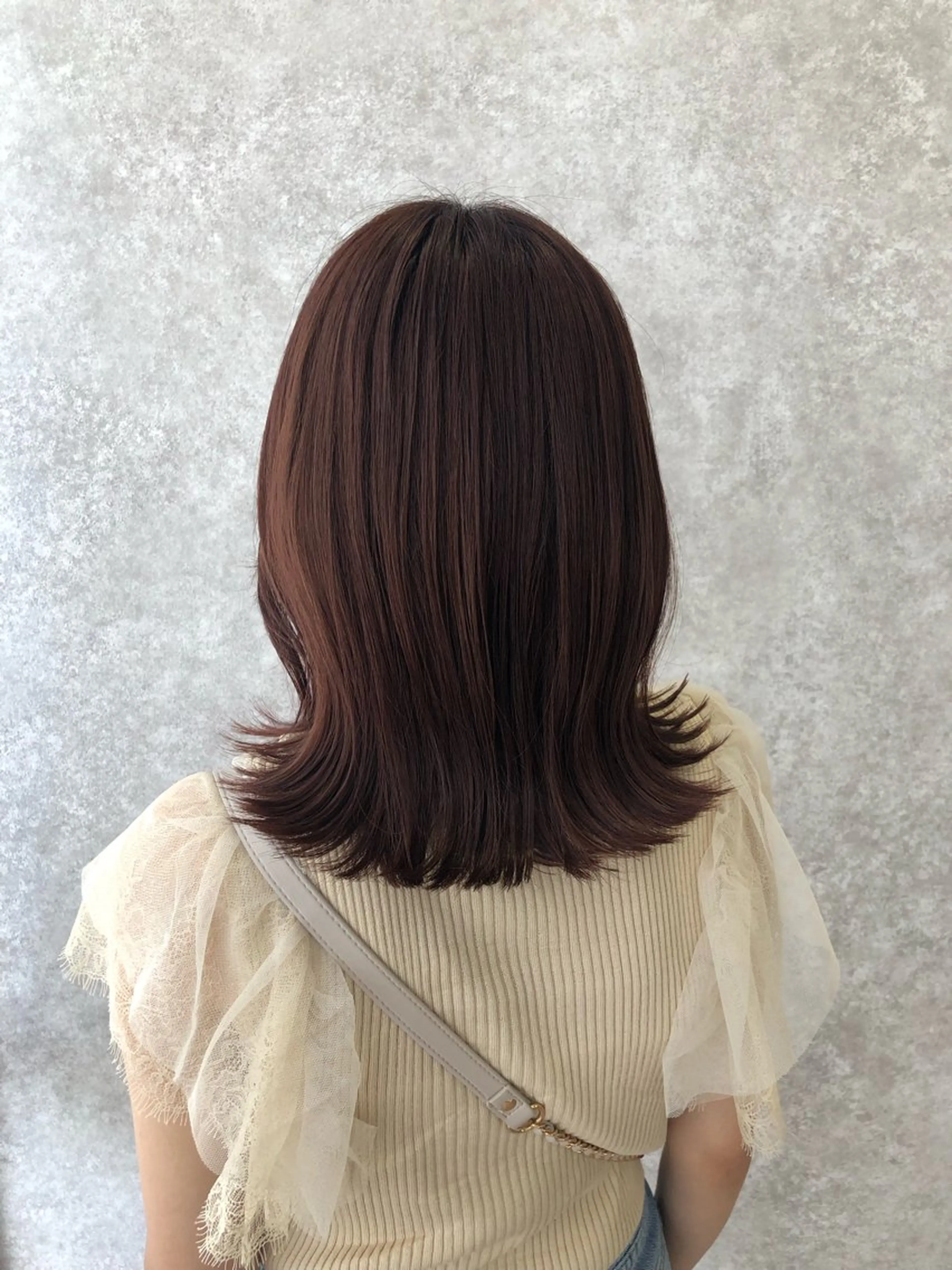 ミディアム ヘアカラー 飛田 由貴のヘアスタイル