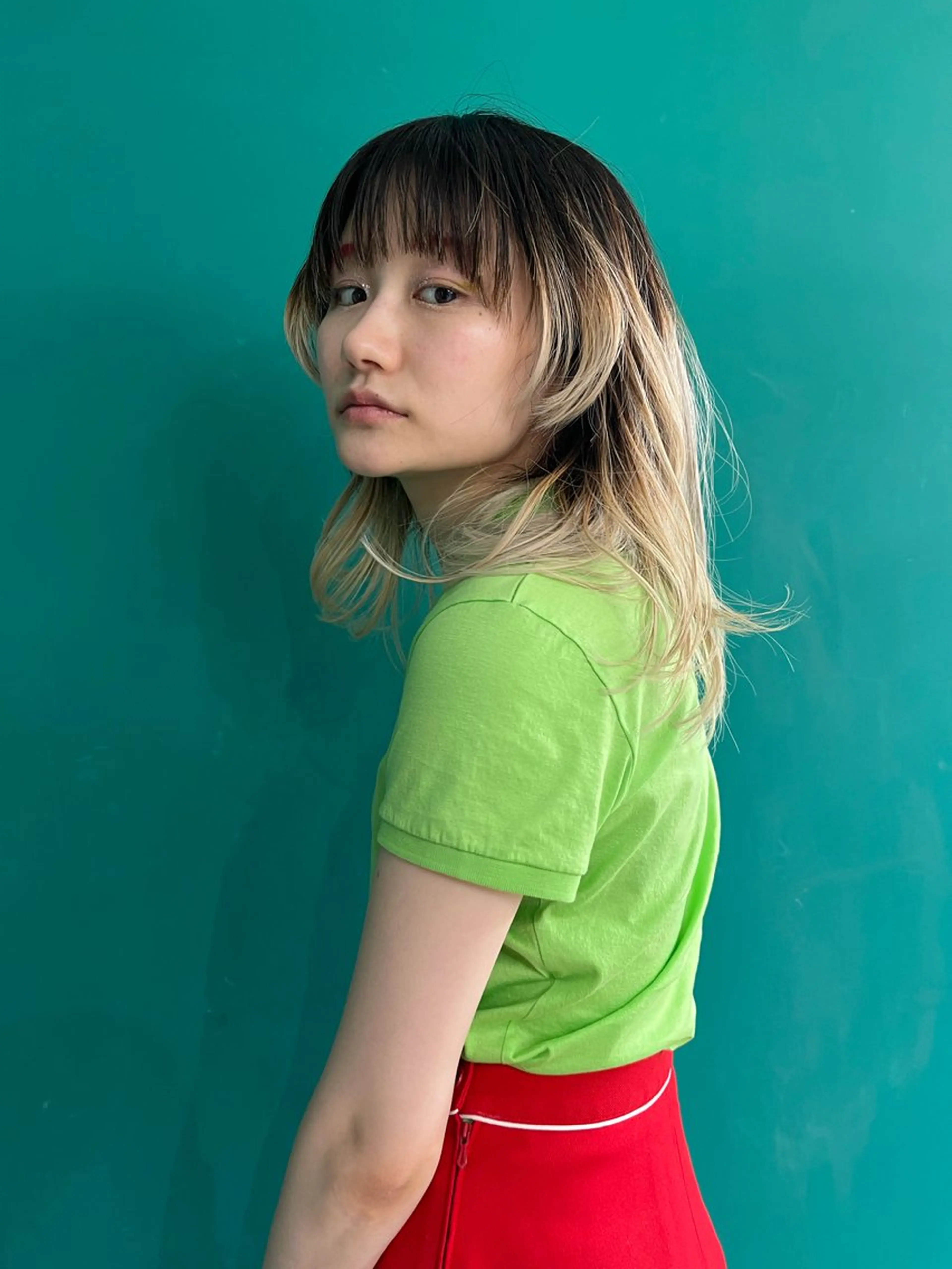 セミロング カラー カット ヘアカラー ケアブリーチ💘 rino🪷高円寺のヘアスタイル