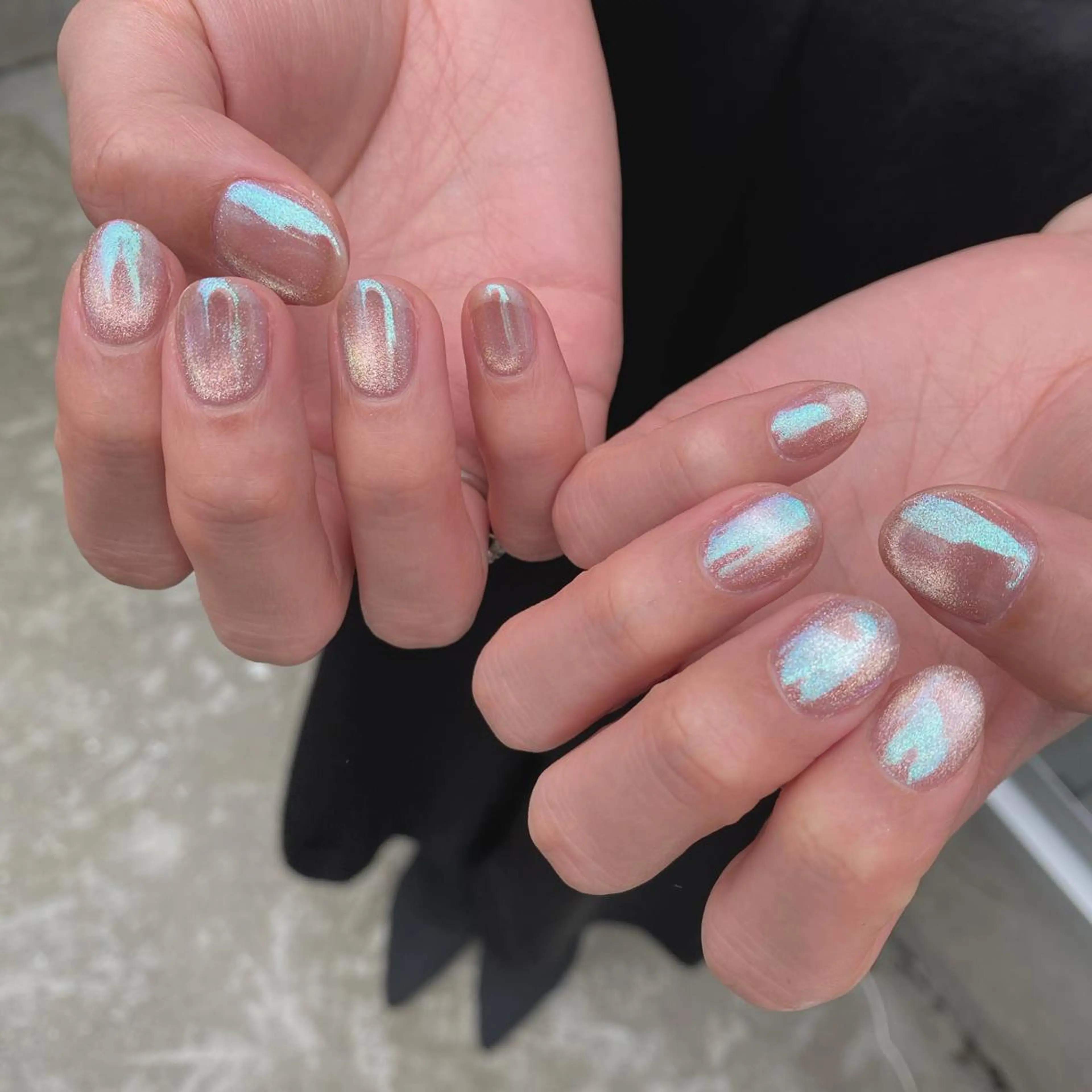 ネイル オーロラネイル マグネットネイル 🌼大西洋子 laughl🌼のネイルデザイン