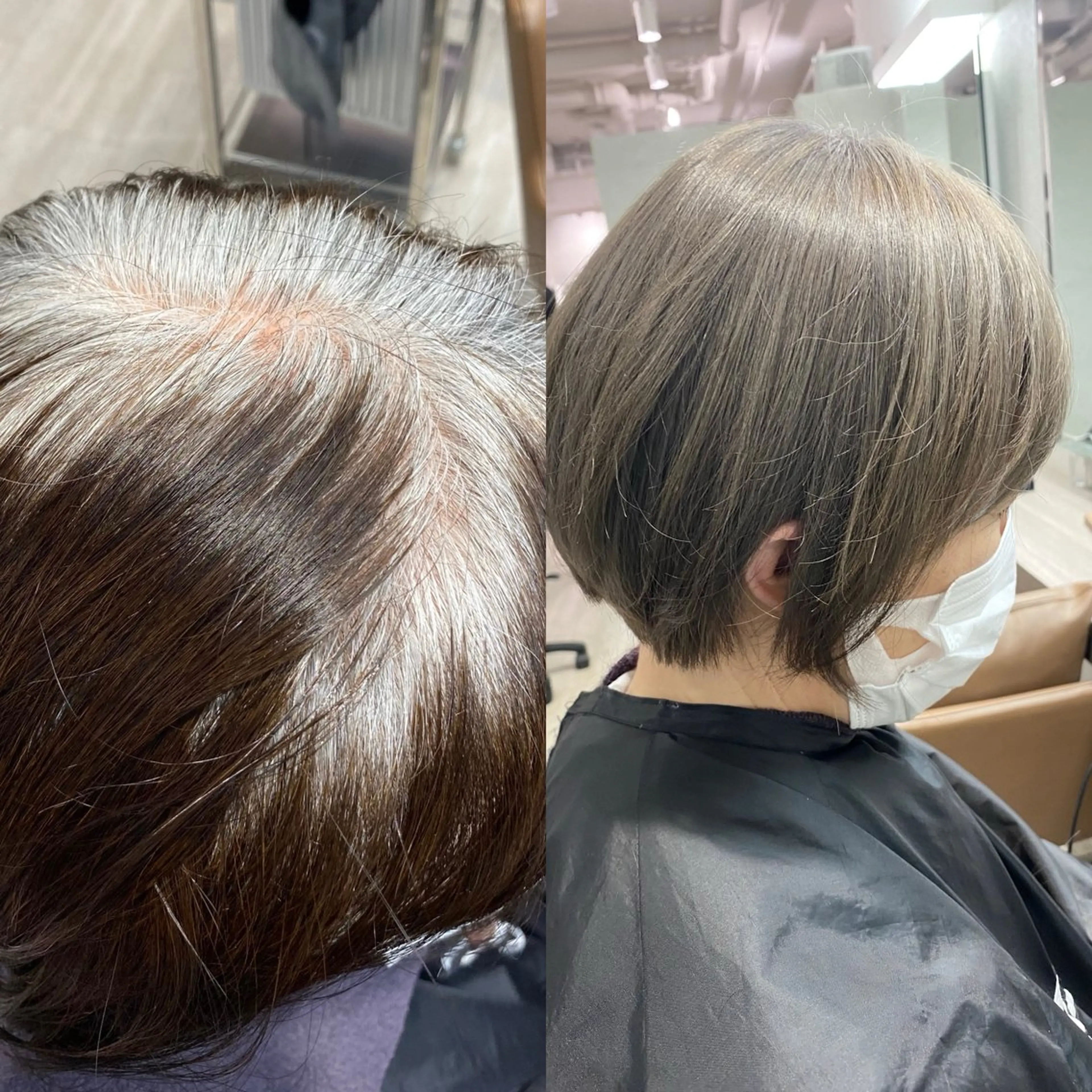 ショート カラー salowin三丁目所属・🟩白髪ぼかし/ ショート/ボブ/大司のヘアスタイル