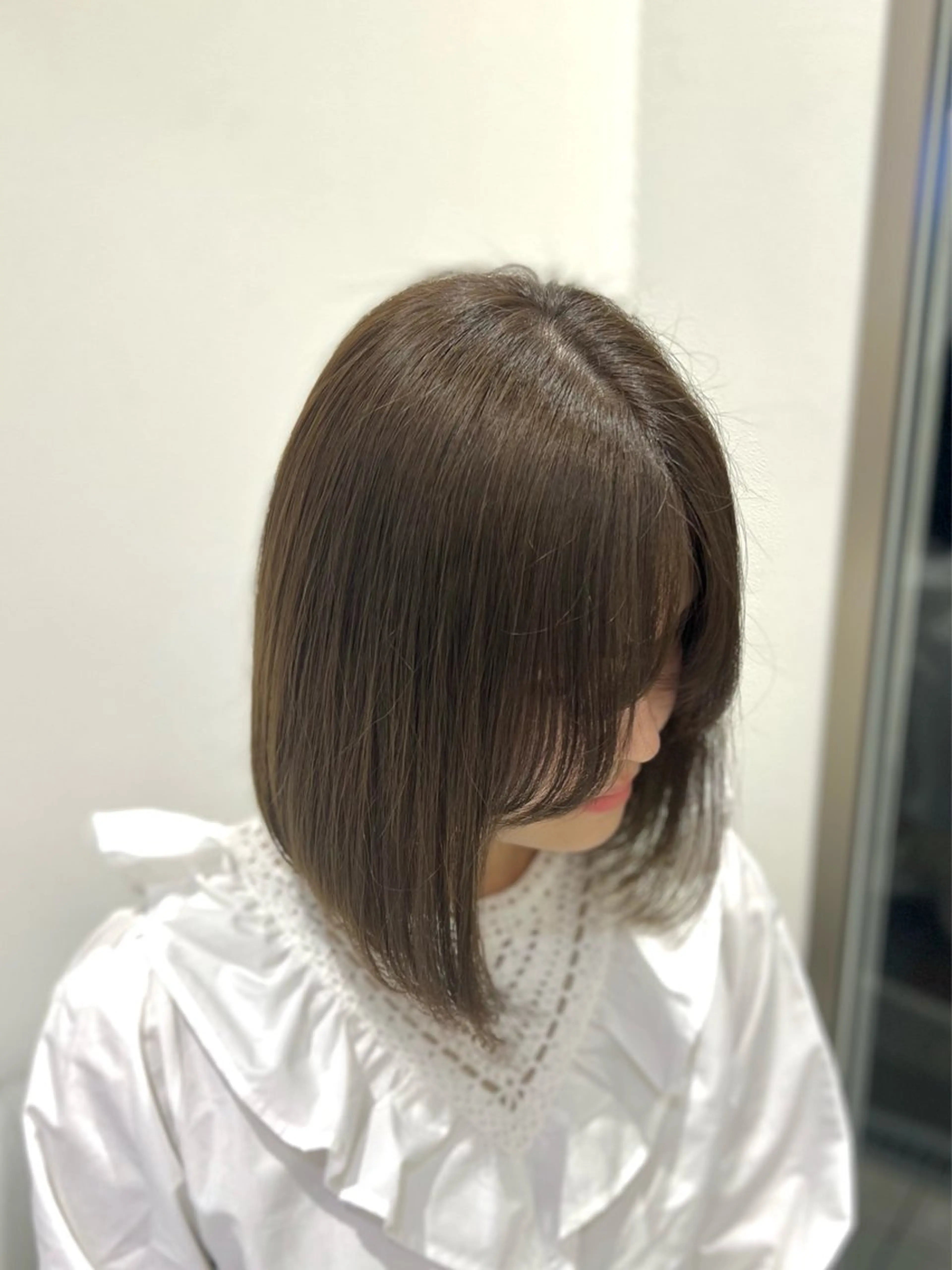 ミディアム カラー ベージュカラー グレージュ オリーブグレージュ オリーブグレー Yuka/Aujua ソムリエ/髪質改善のヘアスタイル