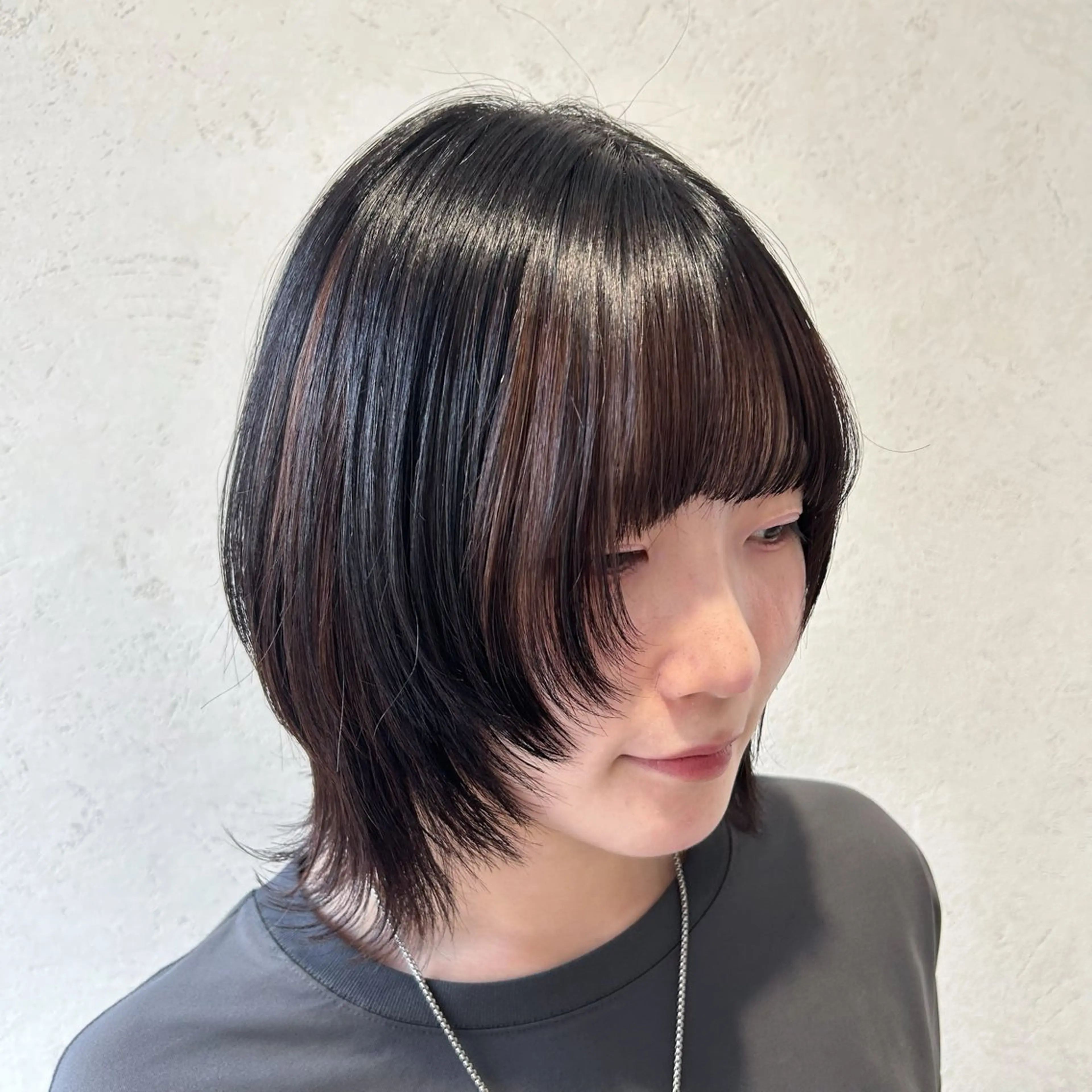 ミディアム ボブ ウルフカット カット ボブ/レイヤー/ ダブルカラー/みのりのヘアスタイル