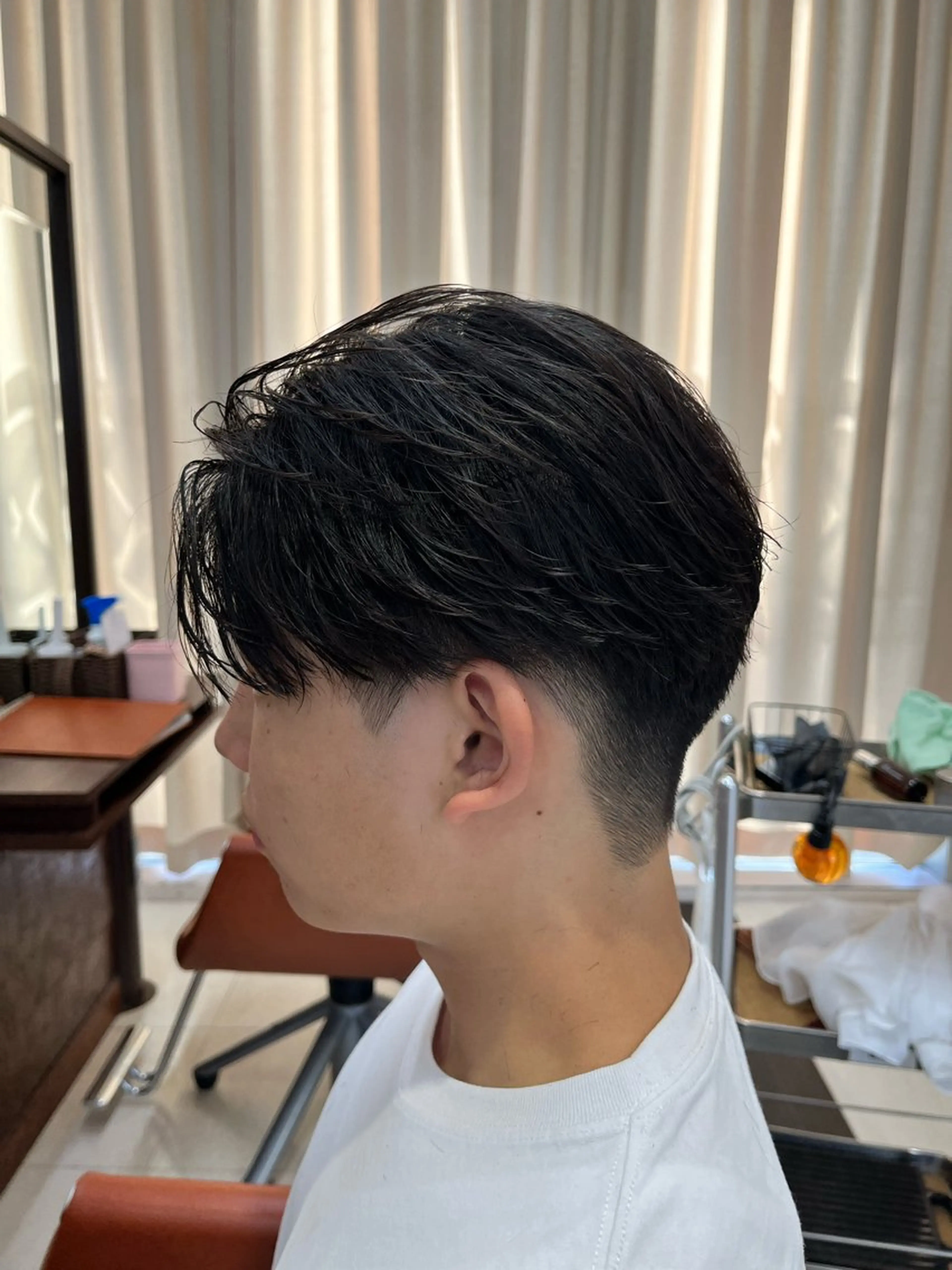 ショート パーマ メンズ センターパート AROH  men's cut&men's perm 船橋店所属・🧊メンズ特化🧊 高木航希のヘアスタイル