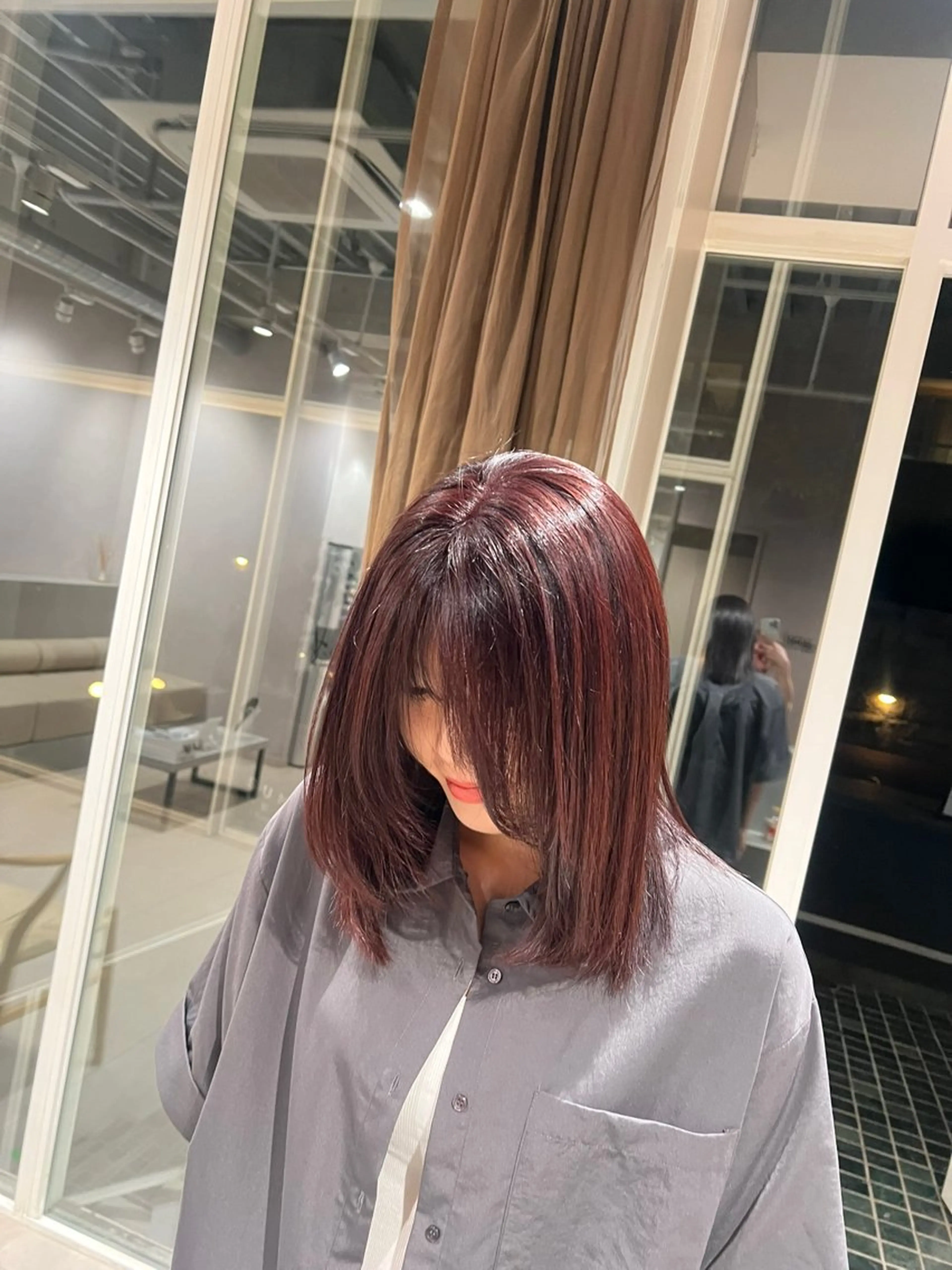 ミディアム ヘアカラー トリートメント 西田 杏璃のヘアスタイル