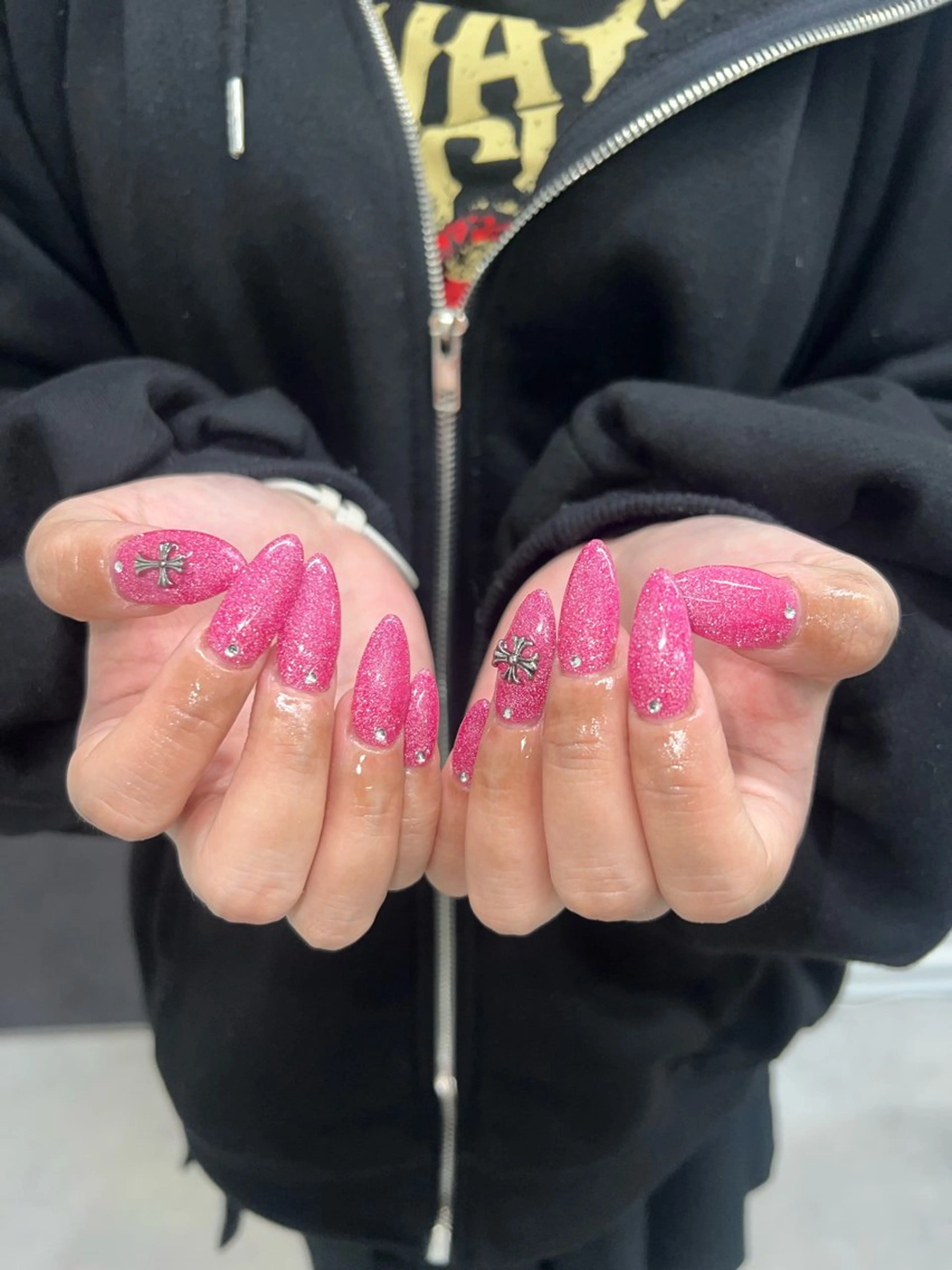 長さだし✨フラッシュネイル✨️オフ無料の写真