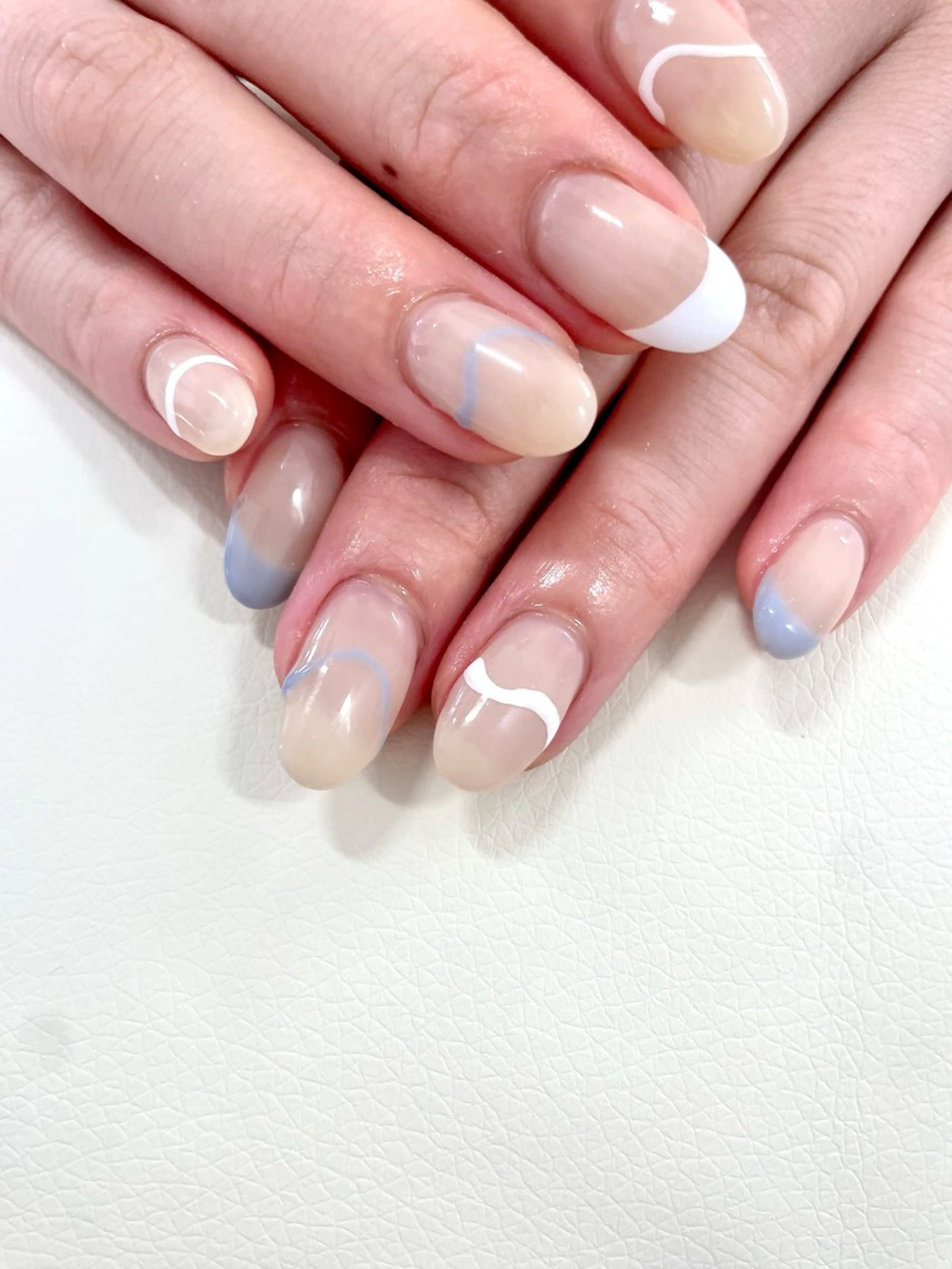 ネイル フレンチネイル 持ち込み ニュアンスネイル 春ネイル Ca rinaのネイルデザイン