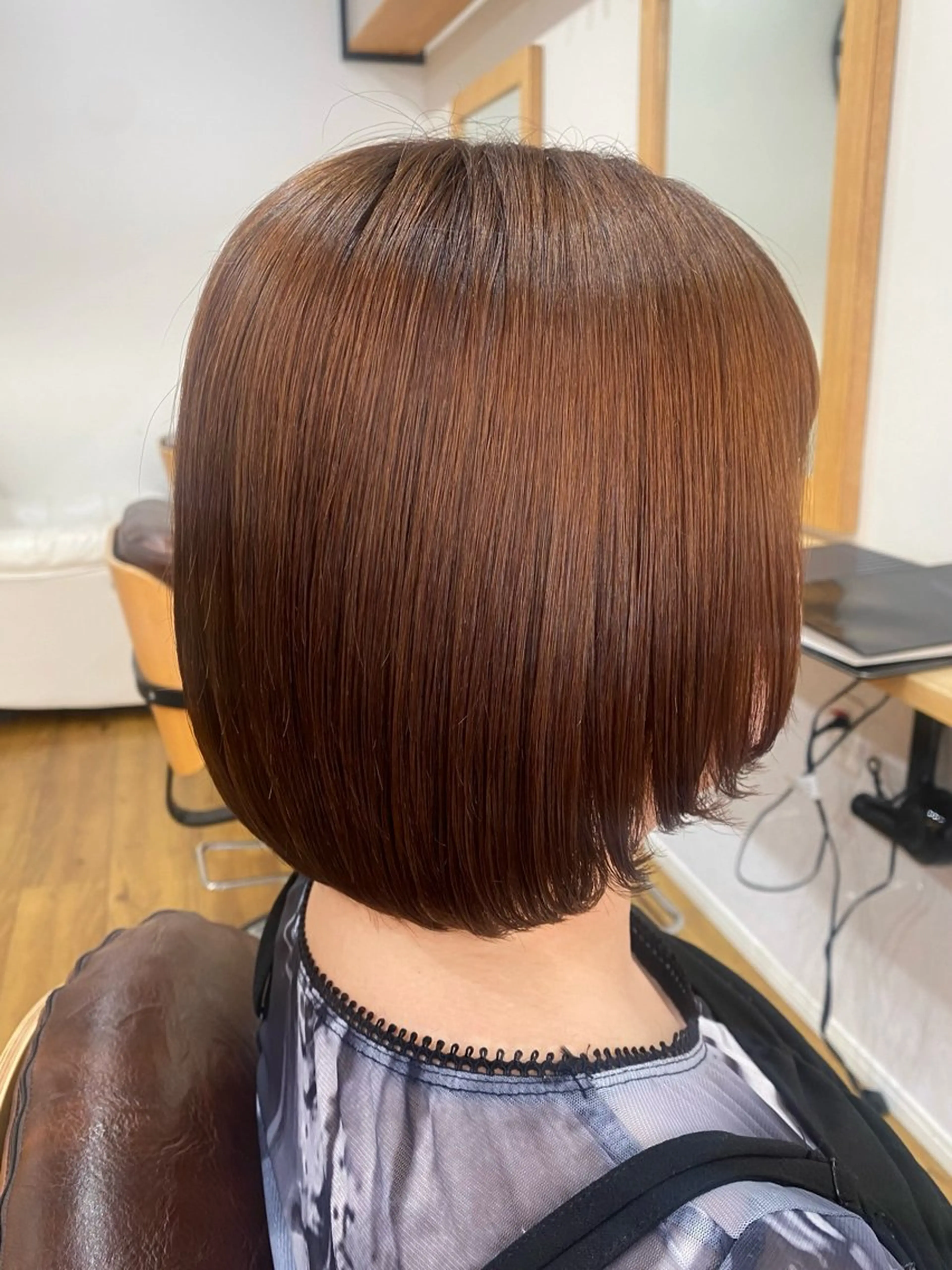 ショート カラー ブラウンカラー ナチュラルブラウン ヘアカラー トリートメント Repos by moi所属・RINA/特殊ヘア/ 高発色ワンカラーのヘアスタイル