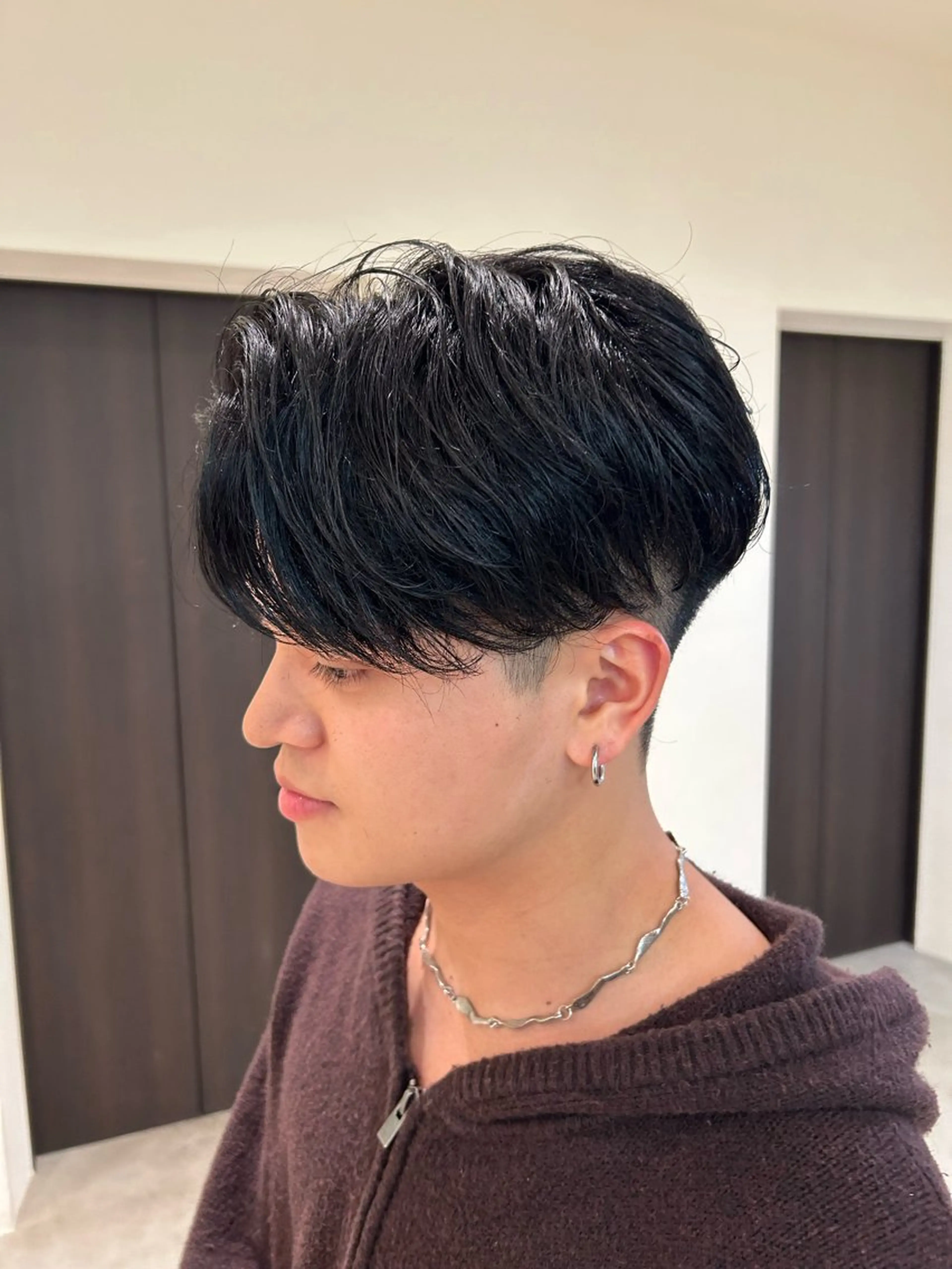 メンズ センターパート カット ヘッドスパ 似合わせメンズカット /ニュアンスパーマのヘアスタイル