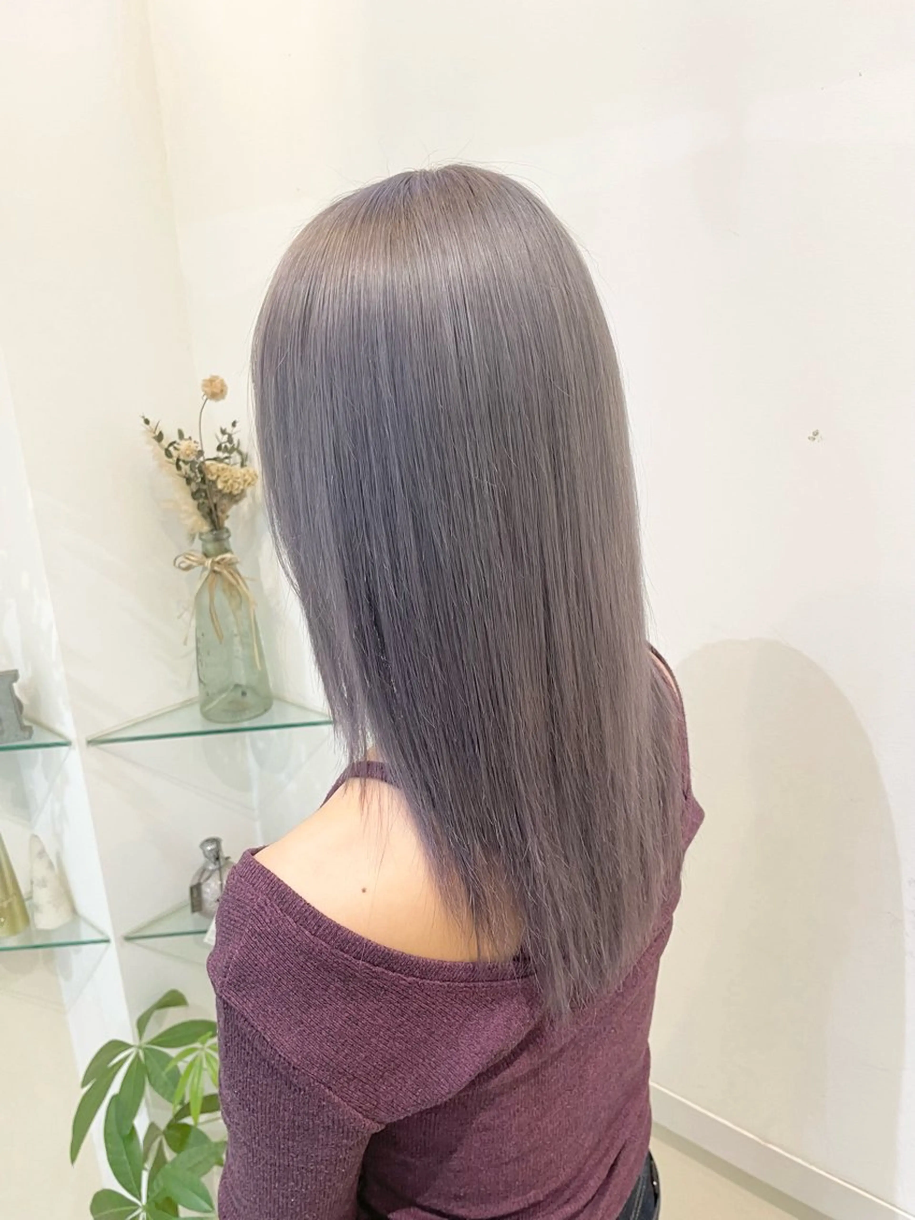 ロング カラー ヘアカラー トリートメント 髪質改善カラー🤍 エクステ✨君島由実子のヘアスタイル