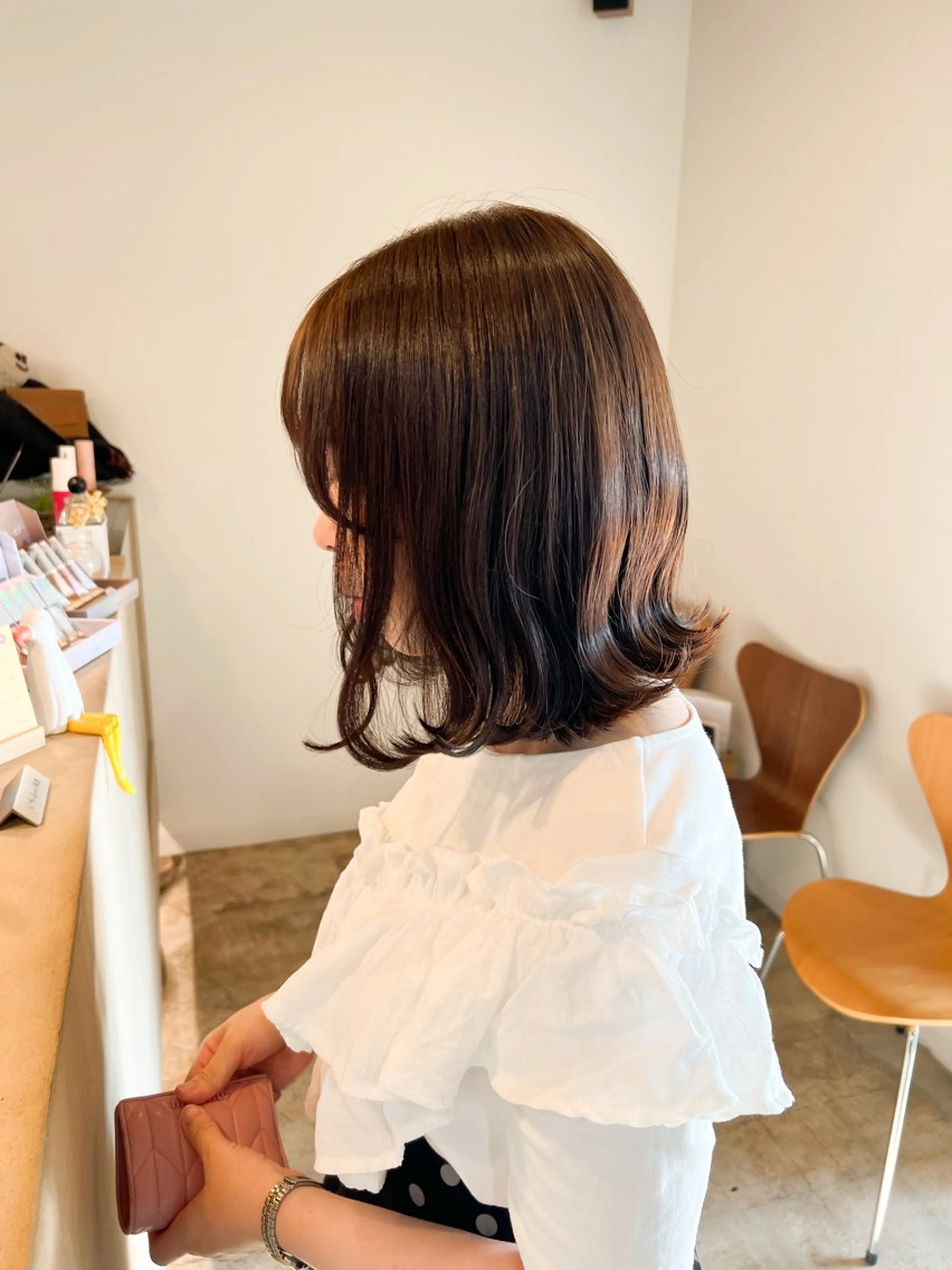 ミディアム ヘアカラー 川端 明莉のヘアスタイル