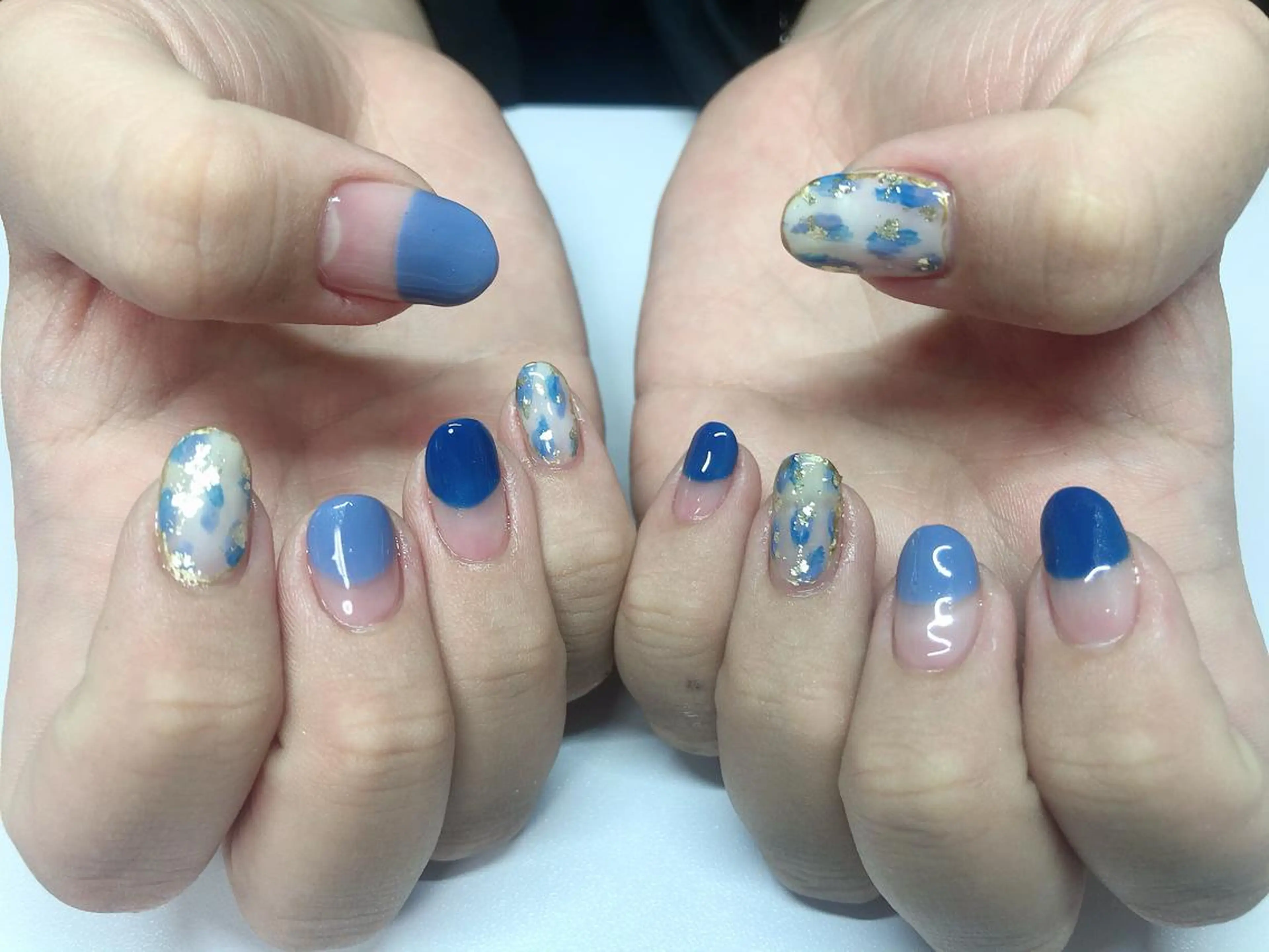 ネイル ブルー ニュアンスネイル ハンドネイル フットネイル Nail salon Aby所属・sugo misatoのその他イメージ