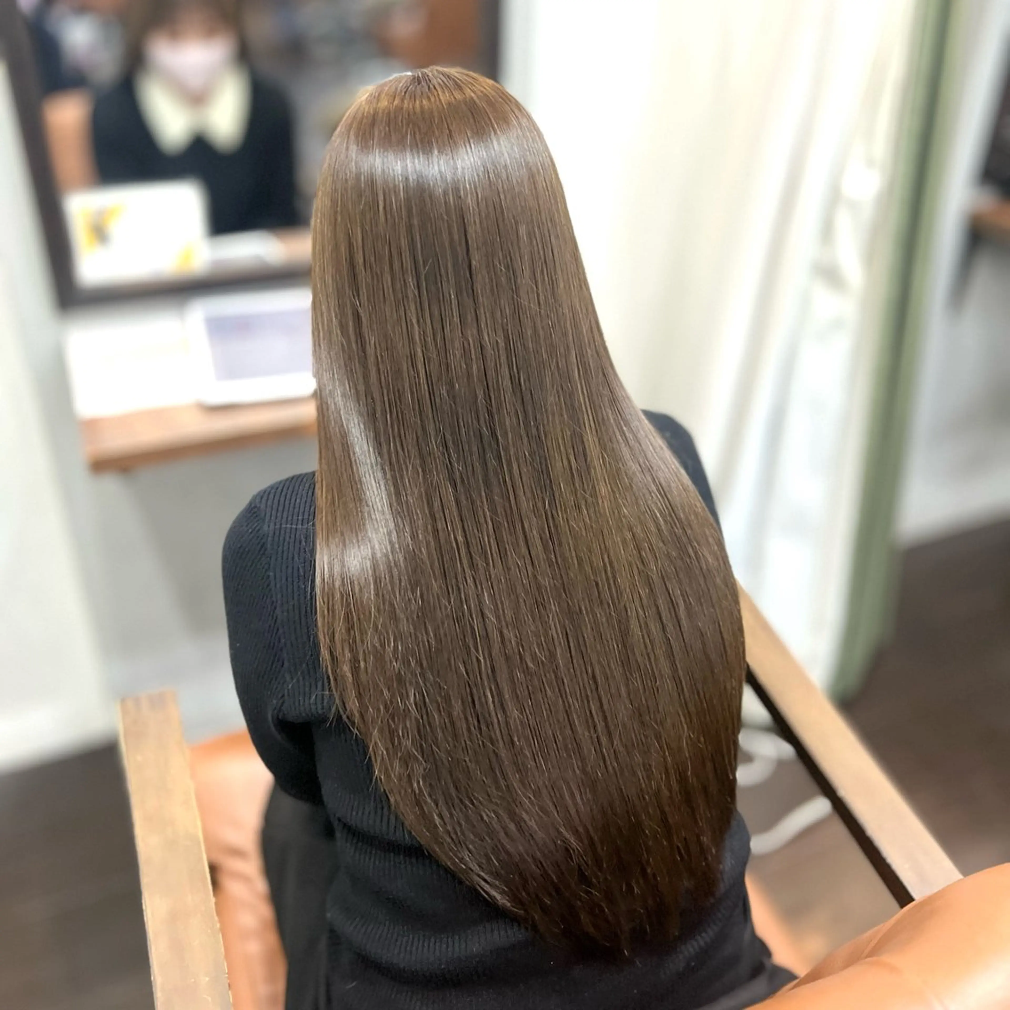 ロング カラー グレージュ 髪質改善 🌼名駅/透明感 髪質改善/はるな🌼のヘアスタイル