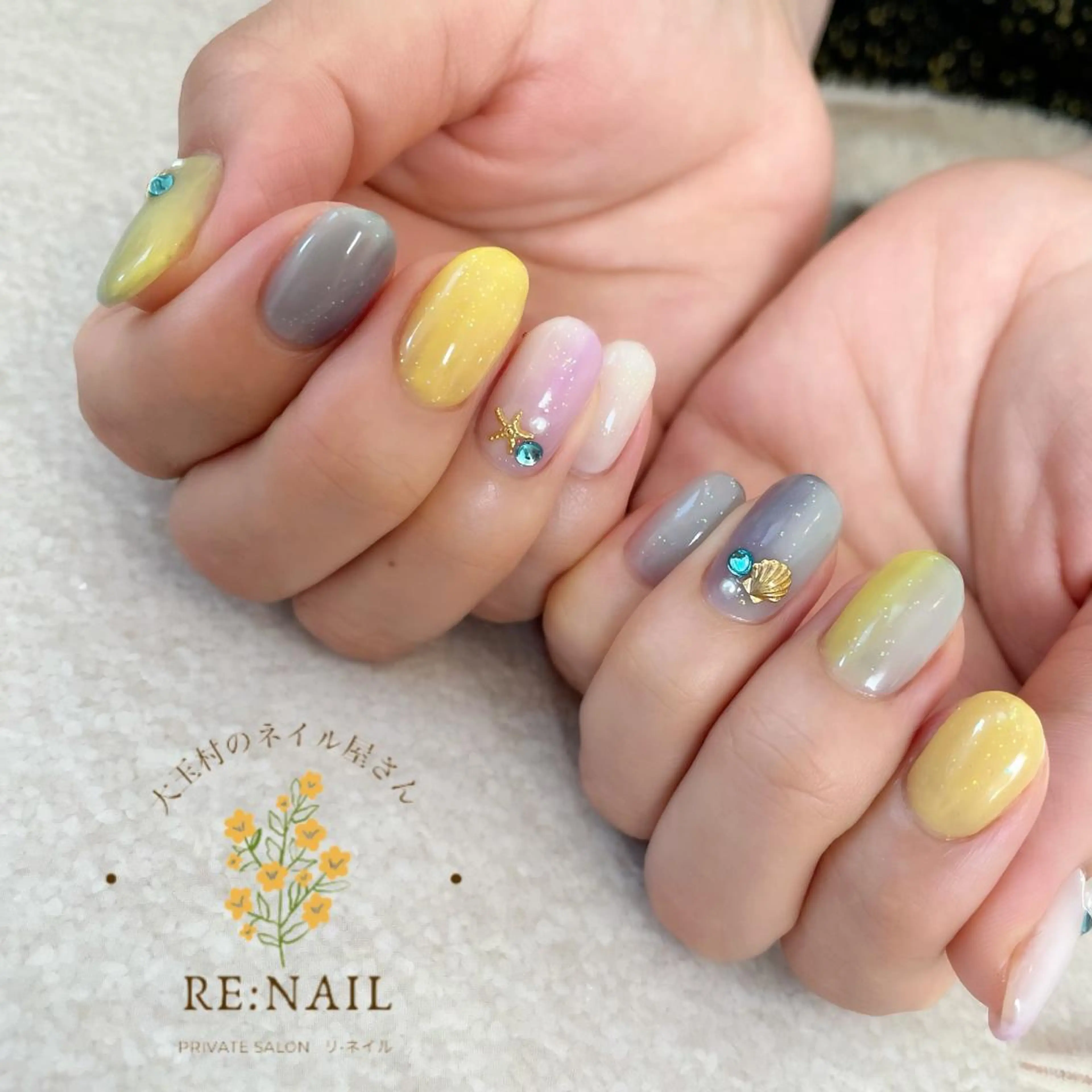 ネイル 持ち込み かんの りなのネイルデザイン