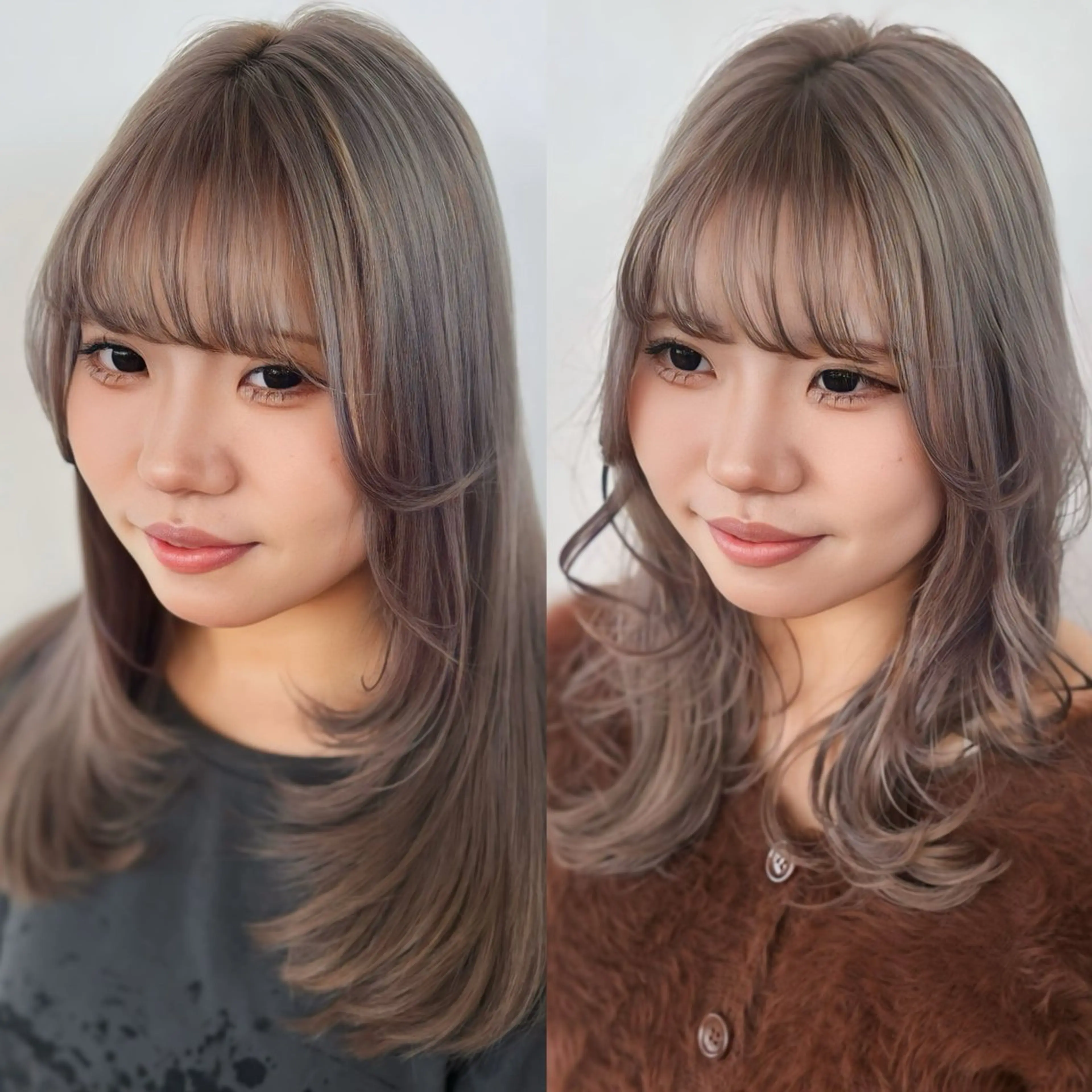セミロング カラー ヘアカラー トリートメント LIFE 本店所属・ハイトーン×韓国 レイヤー/ 小林達哉のヘアスタイル