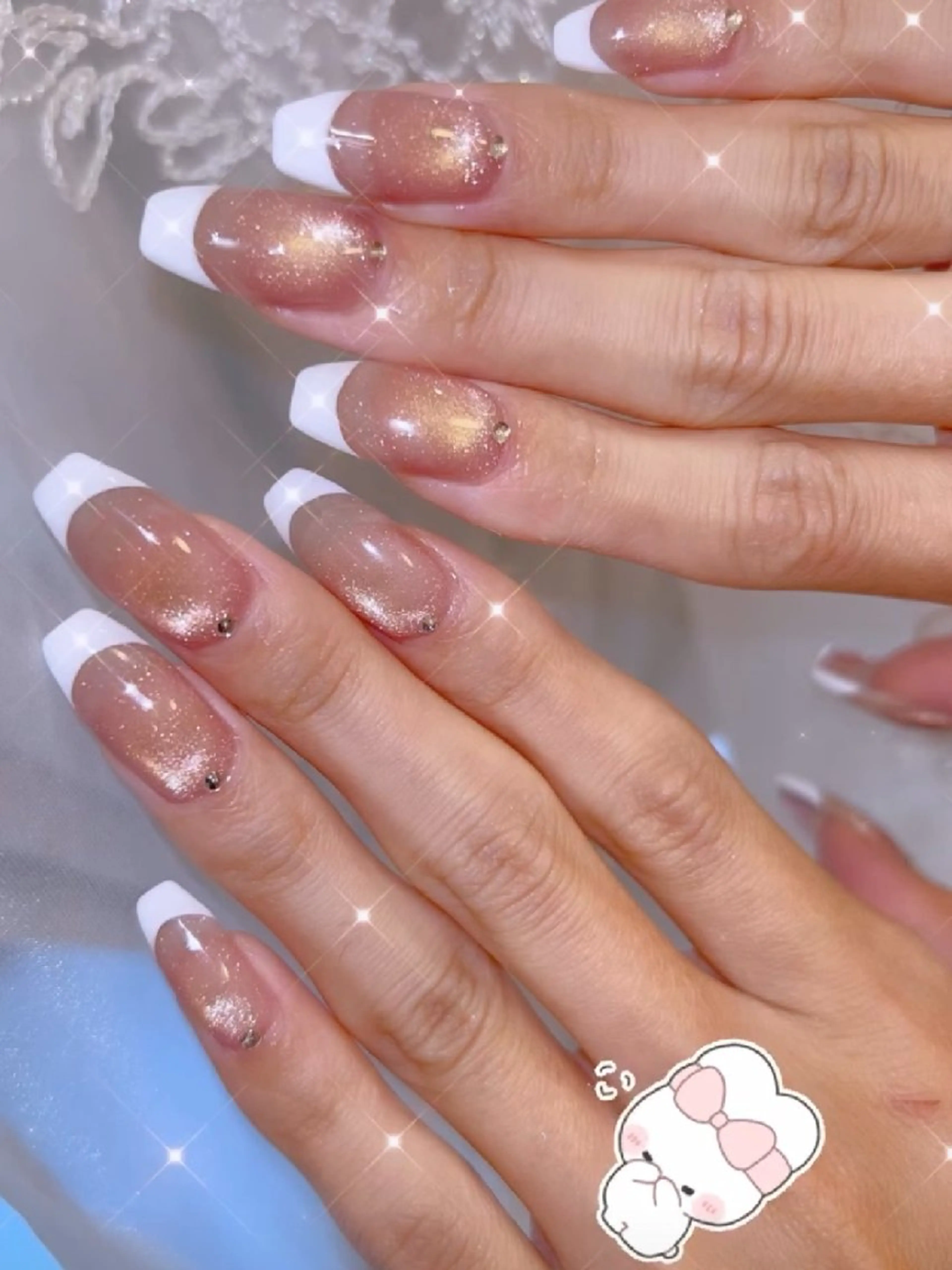 ネイル 長さ出し ジェルネイル 韓国ネイル マグネットネイル ニュアンスネイル ハンドネイル I LOVE ME NAIL.｡.:*♡のネイルデザイン
