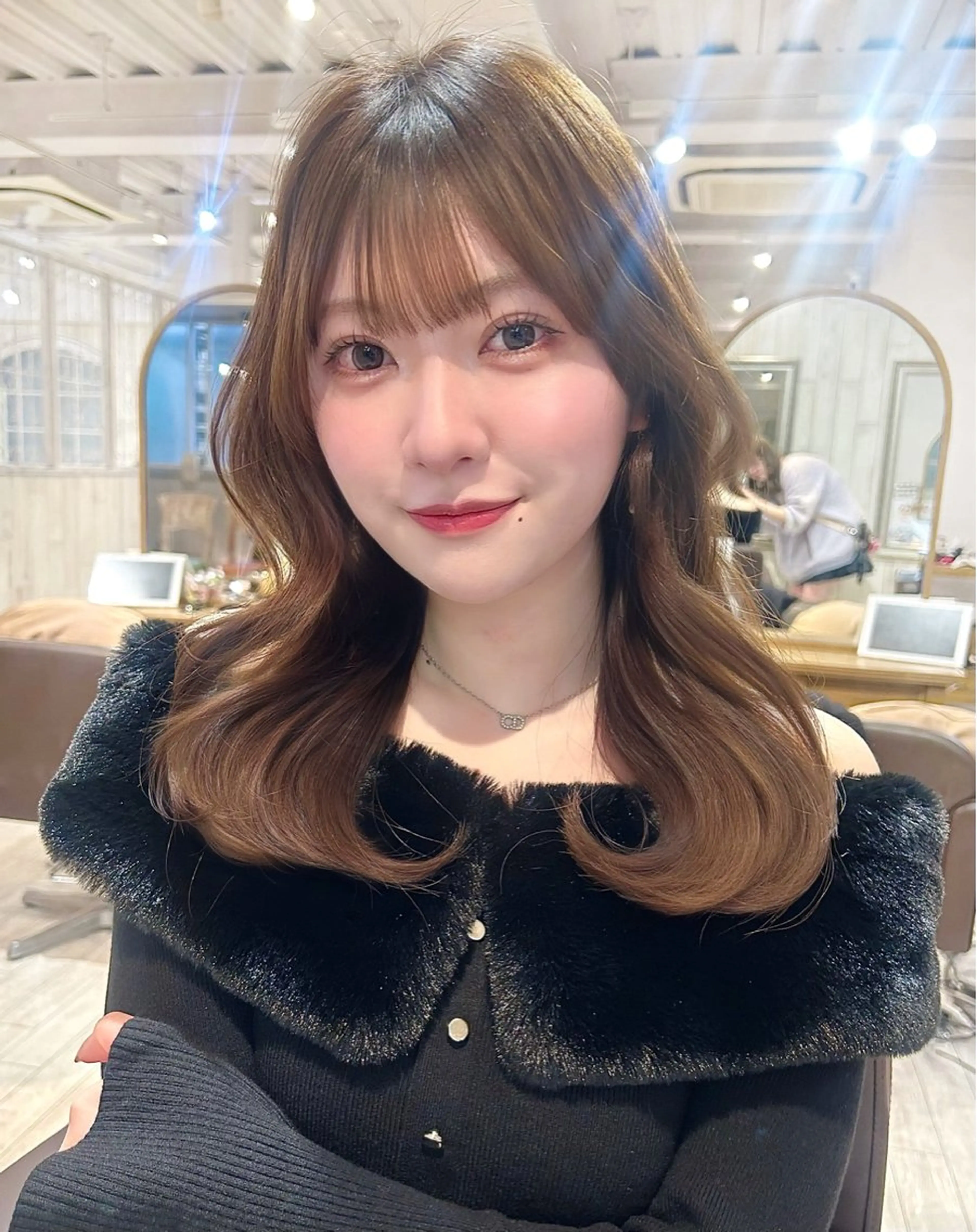 セミロング 縮毛矯正 透明感カラー🫧 🎀美帆のヘアスタイル