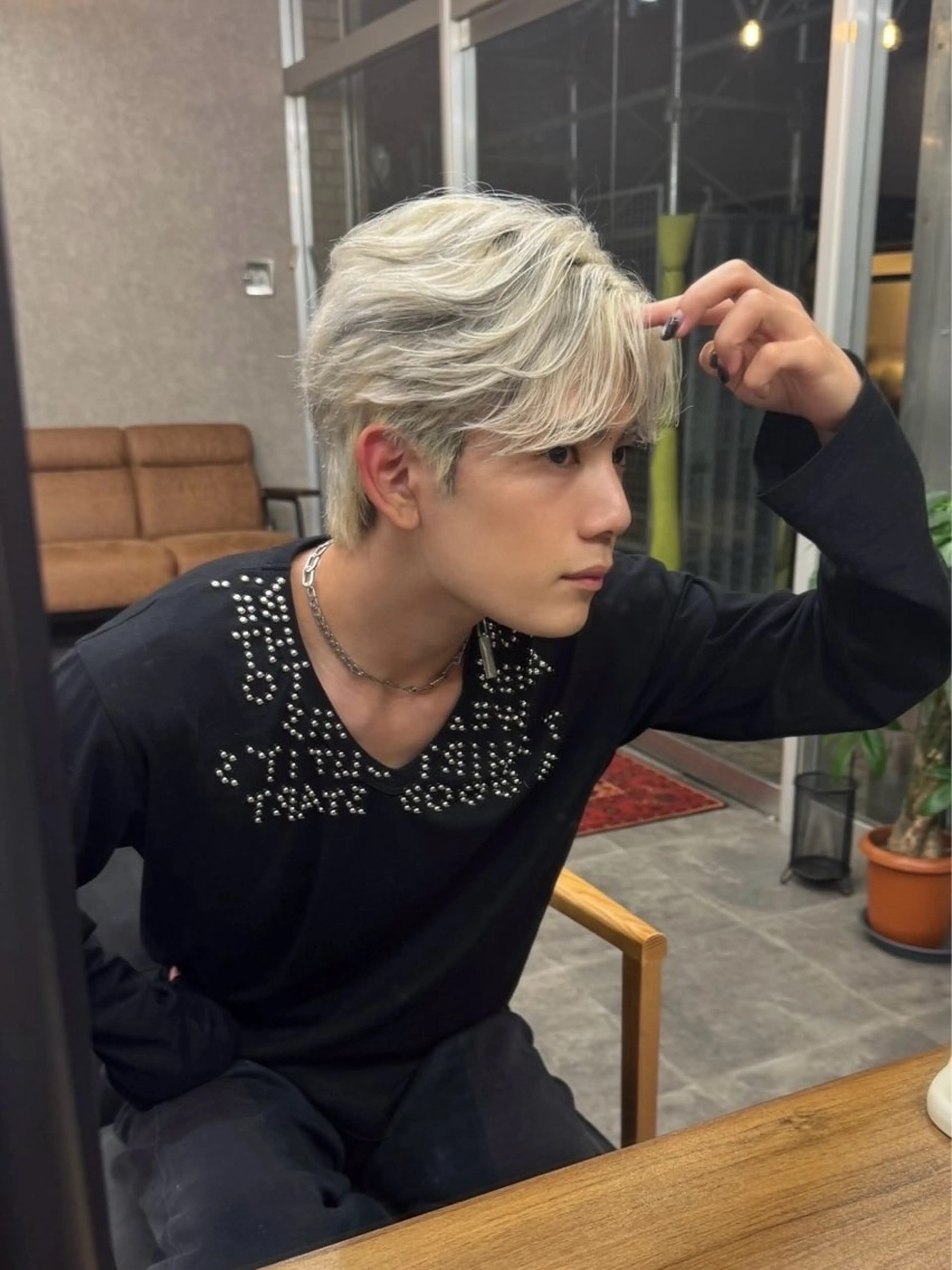 メンズ センターパート スパイキーショート メンズカット/千葉駅のヘアスタイル