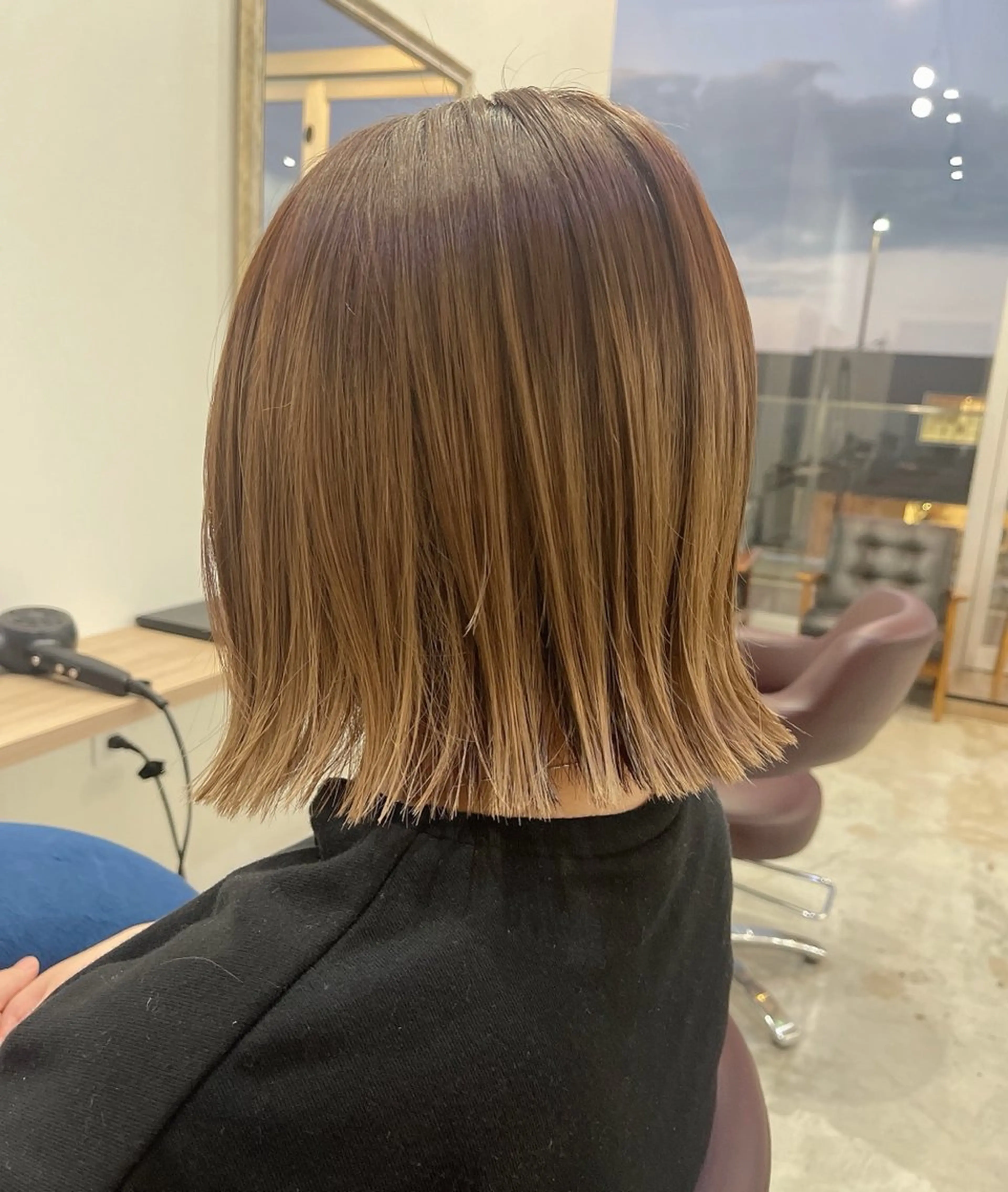 ショート 切りっぱなしボブ ボブ カット hairdesign Granz 平成店所属・志賀 美沙のヘアスタイル