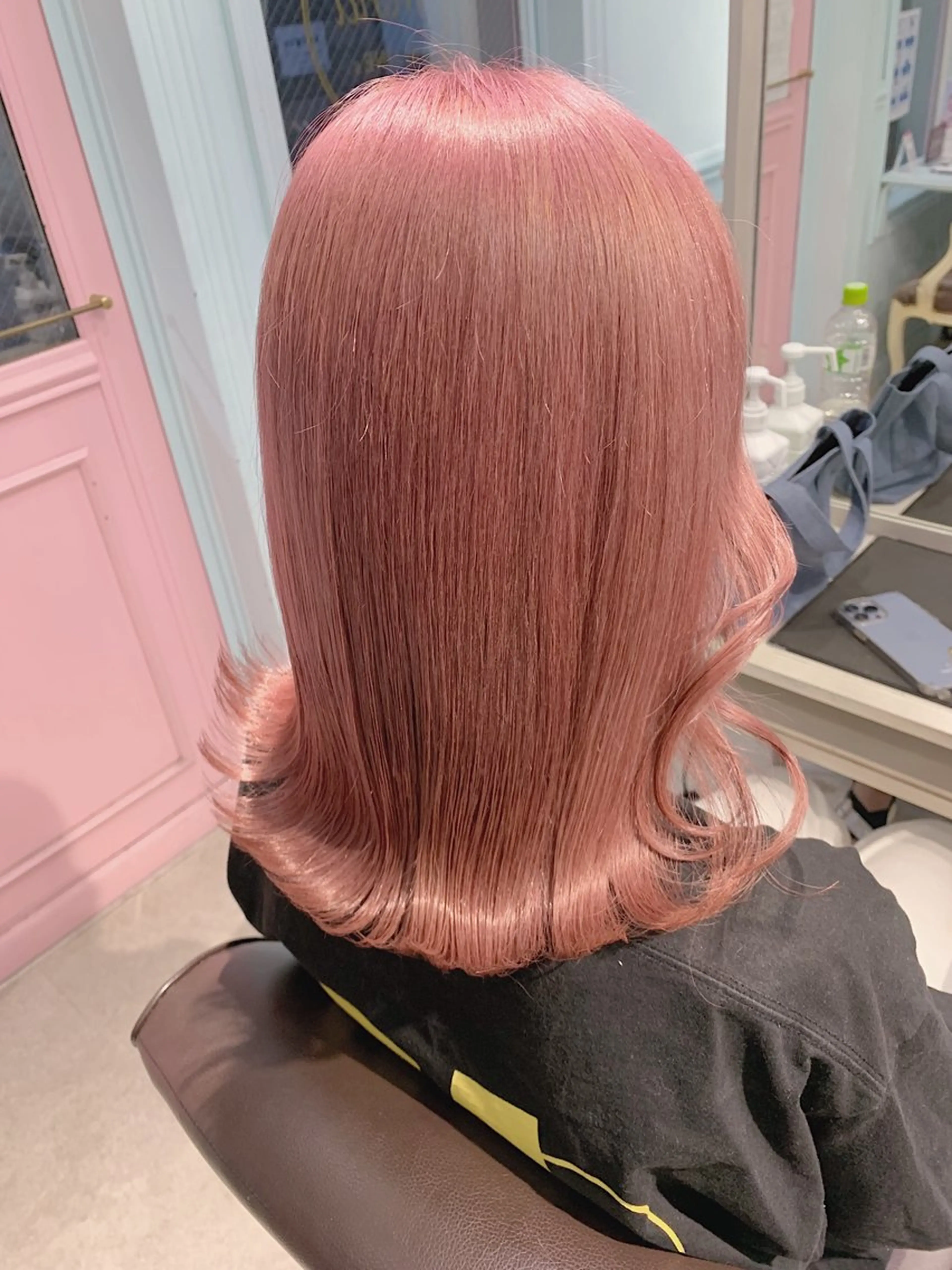 ミディアム カラー ヘアアレンジ カット ヘアカラー 💕誰より可愛い💕 ピンク🎀YUUKAのヘアスタイル