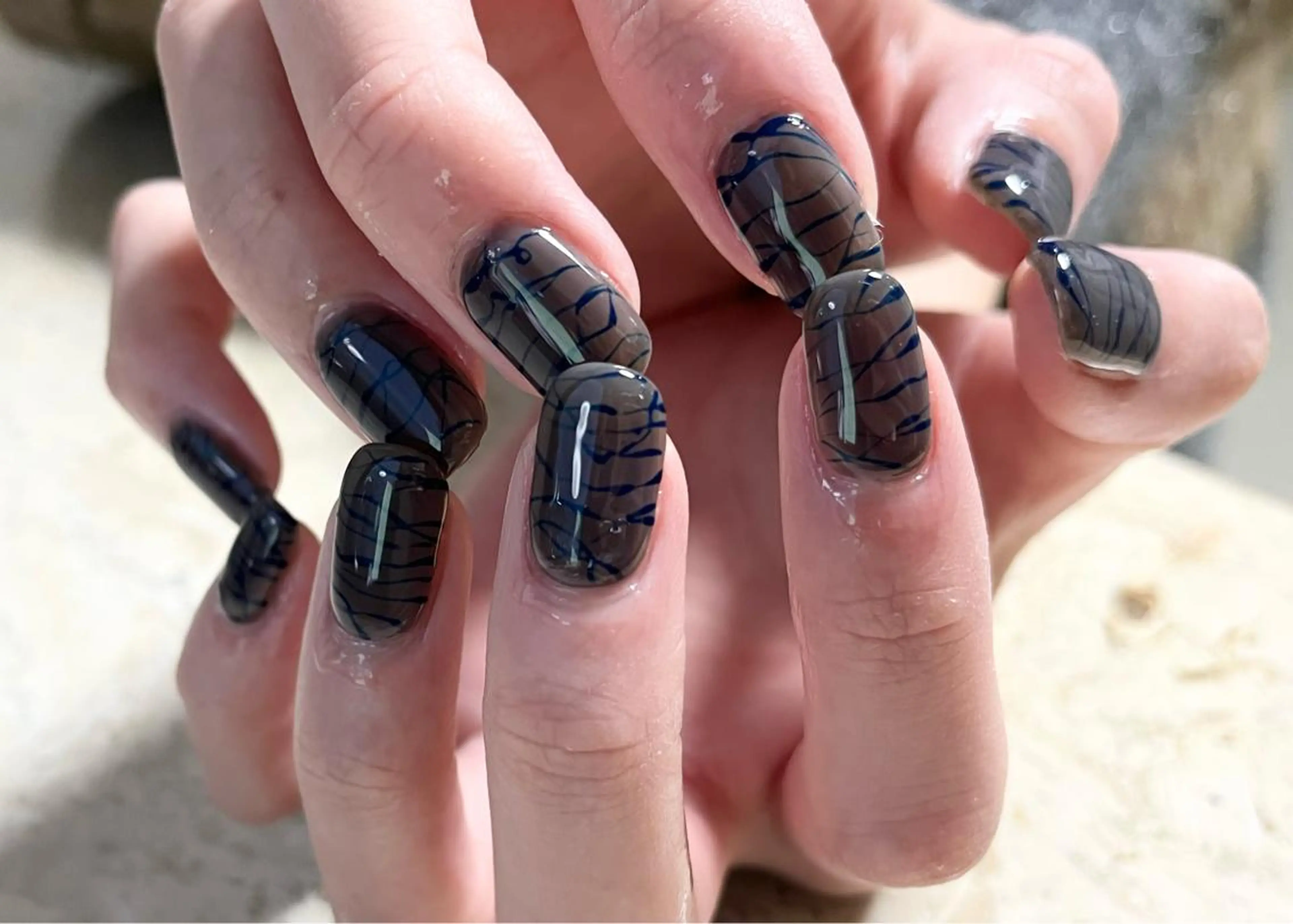 ネイル クリアネイル ジェルネイル 氷ネイル・うるうるネイル 韓国ネイル ニュアンスネイル mieux IZUMiのネイルデザイン