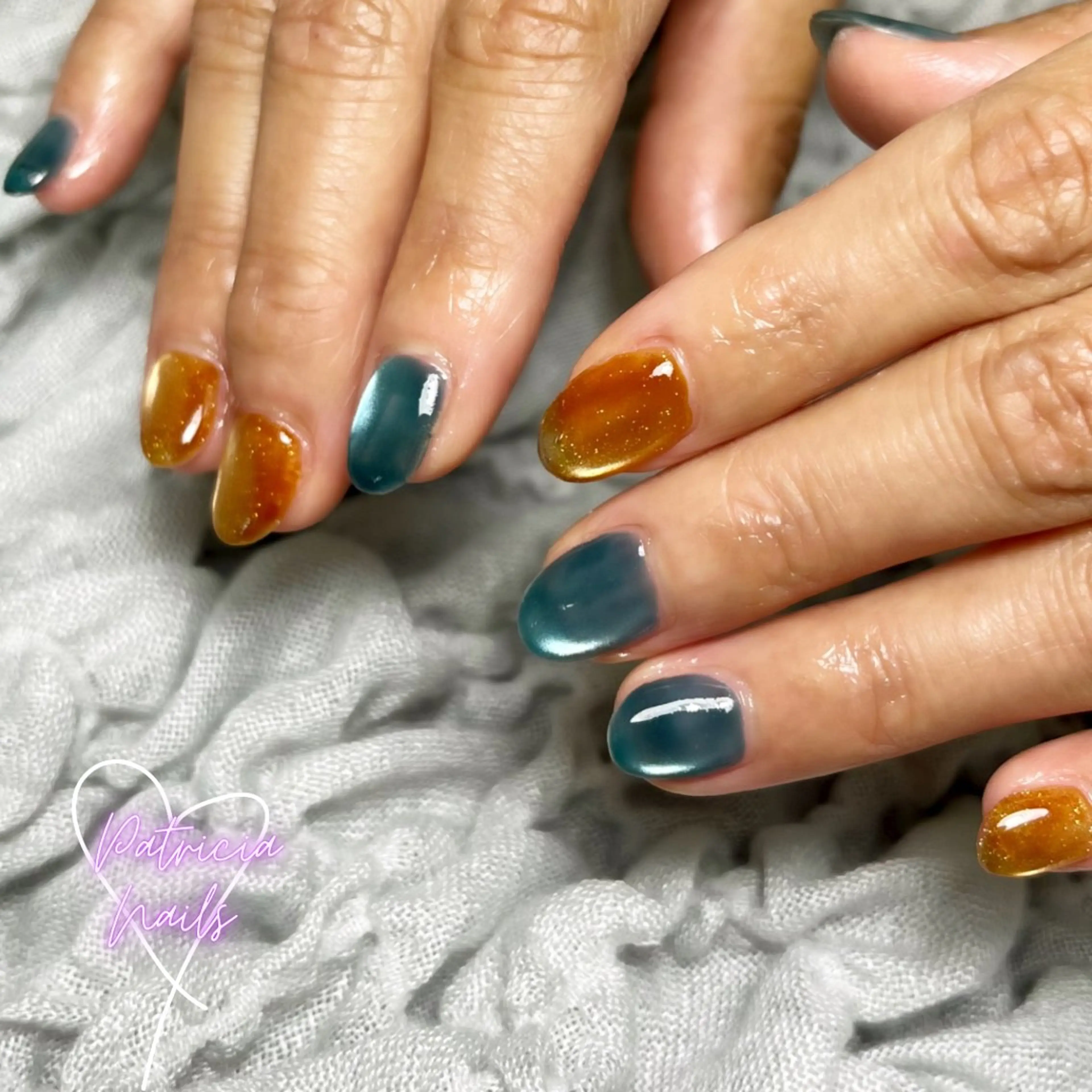 ネイル フラッシュネイル ラメ(グリッター) マグネットネイル ハンドネイル Patricia Nailsのネイルデザイン