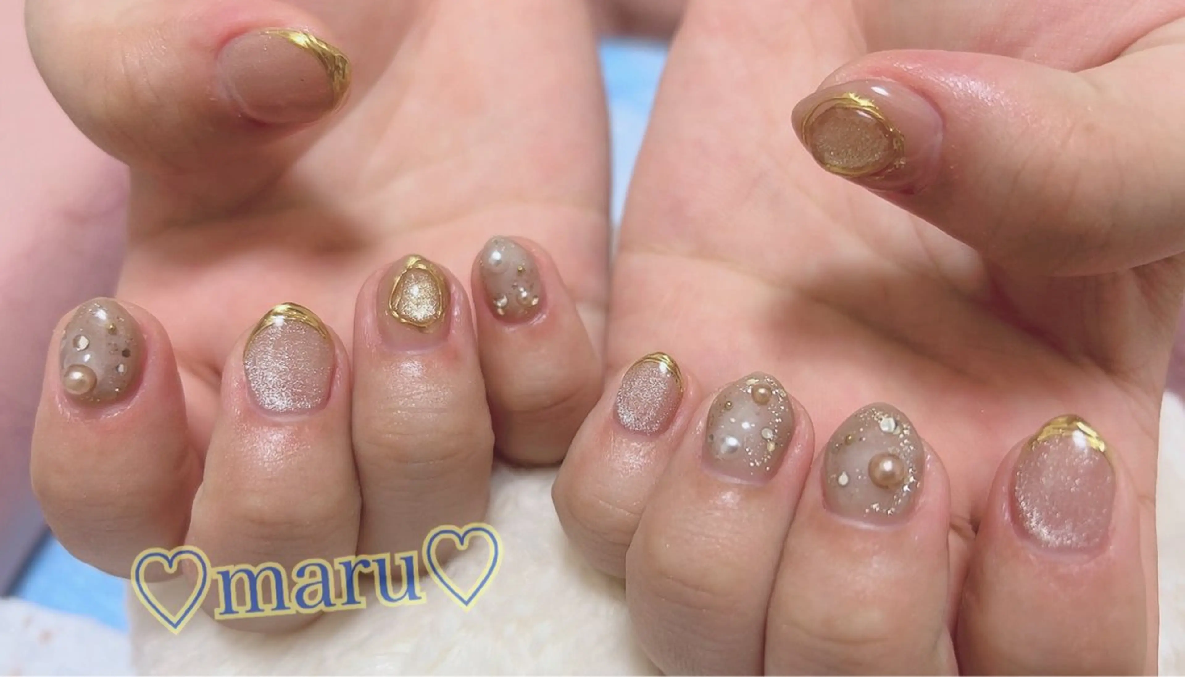 ネイル ハンドネイル フットネイル まるみ ♡のネイルデザイン