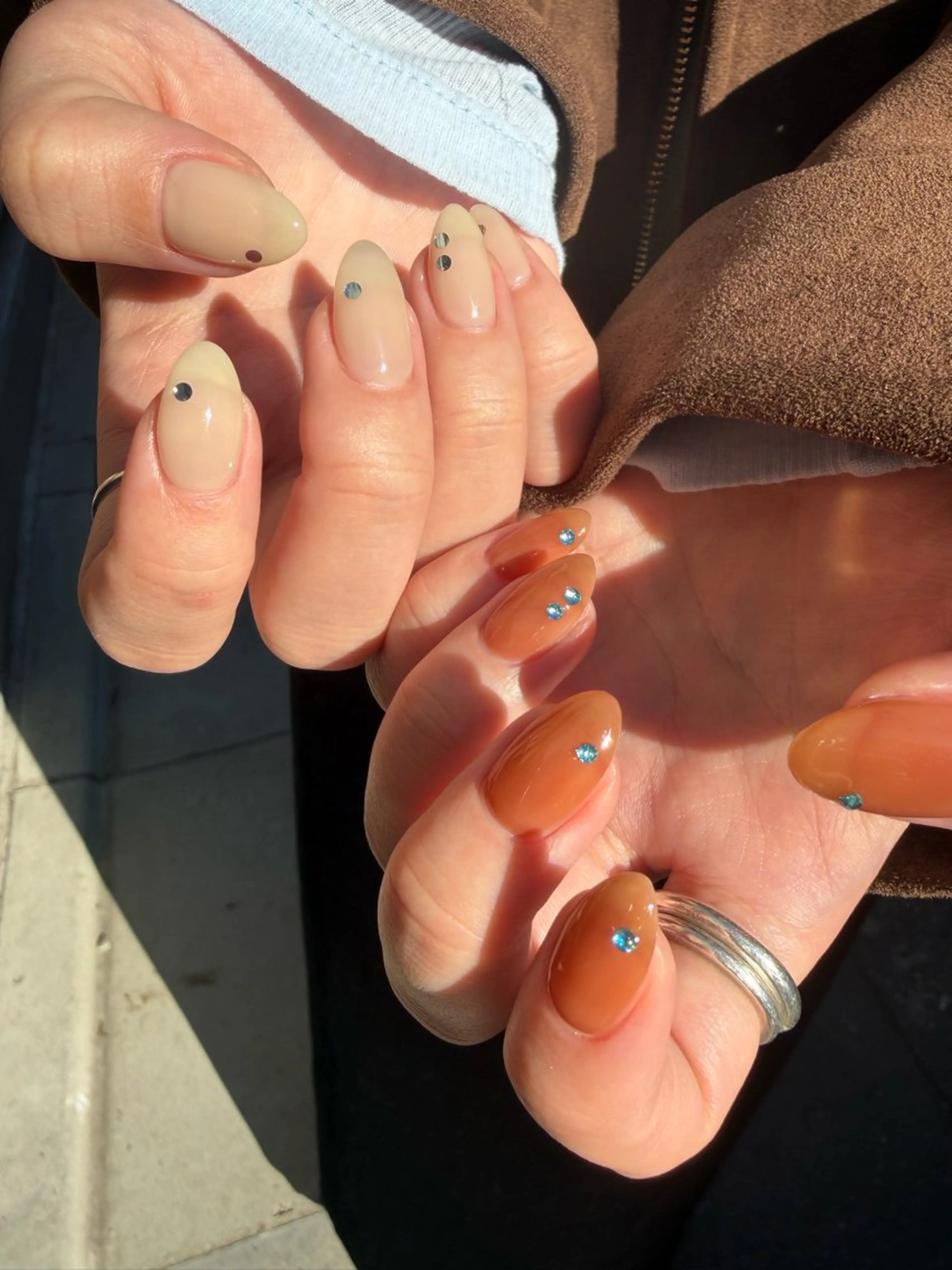 ネイル 水色 ストーンネイル 🌼大西洋子 laughl🌼のネイルデザイン