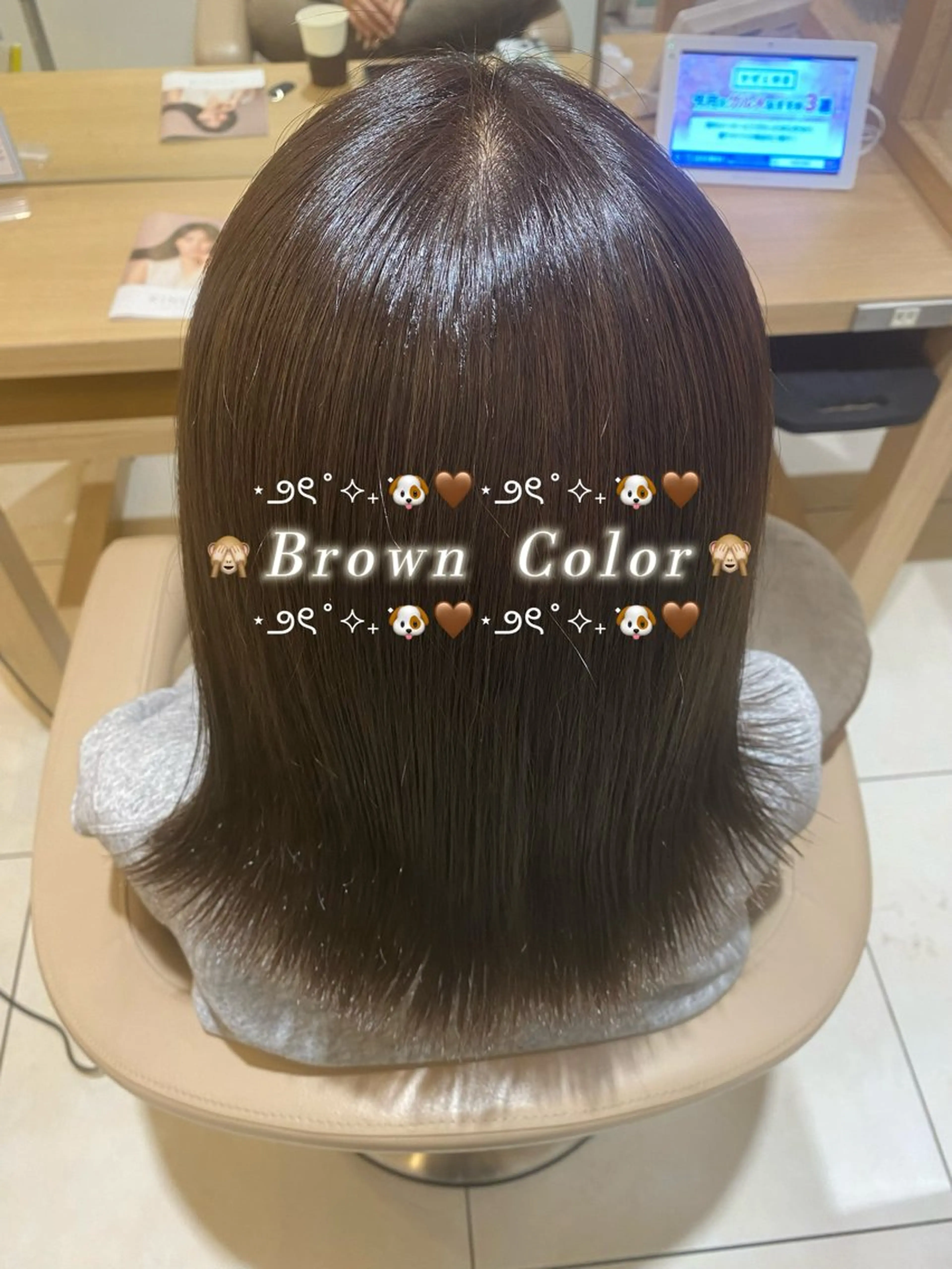 ミディアム ヘアカラー 透明感カラー特化/ 髪質改善/ちなのヘアスタイル