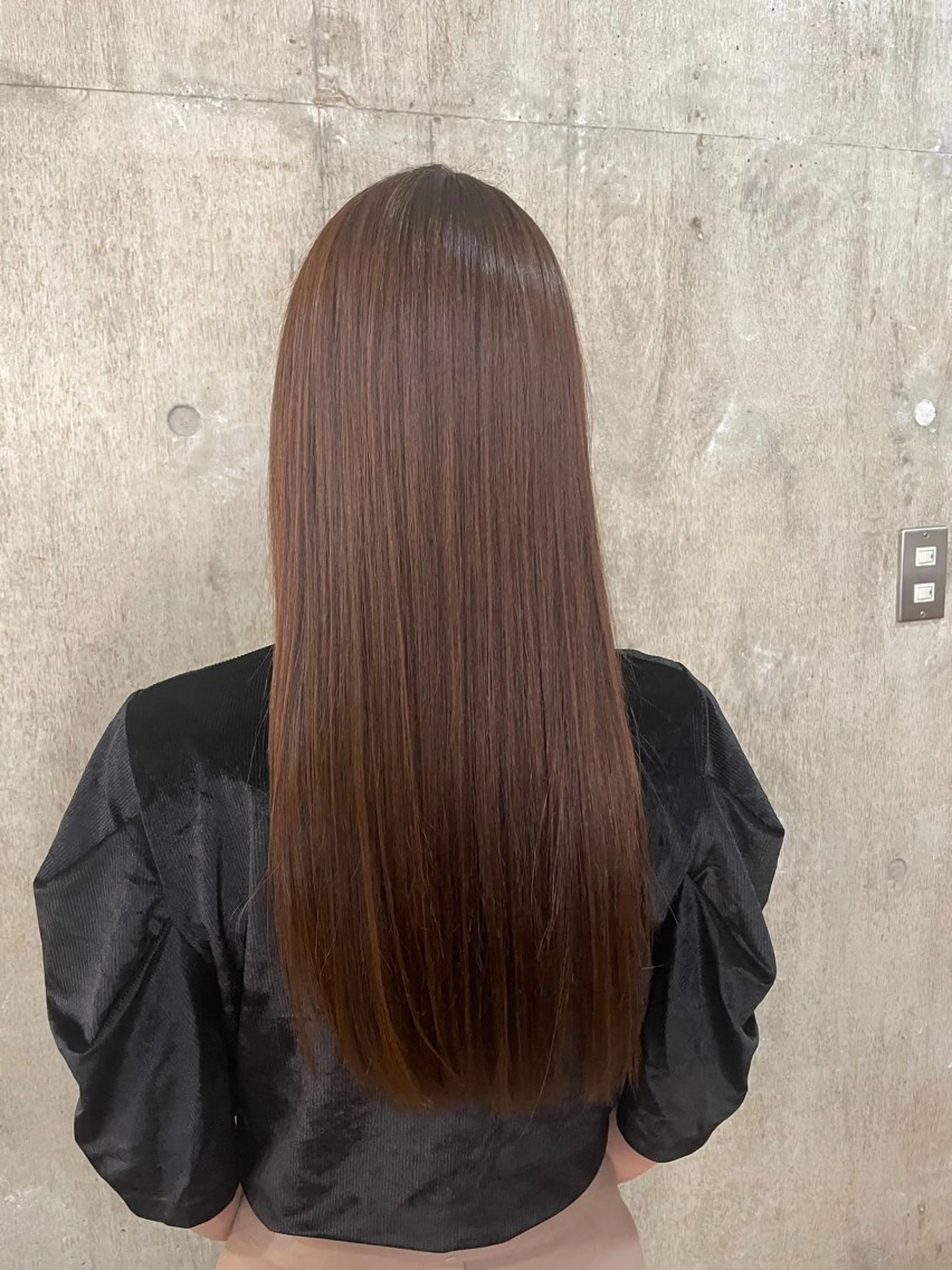 ロング 縮毛矯正 トリートメント Agu hair dio 熊本上通所属・西田 美桜のヘアスタイル