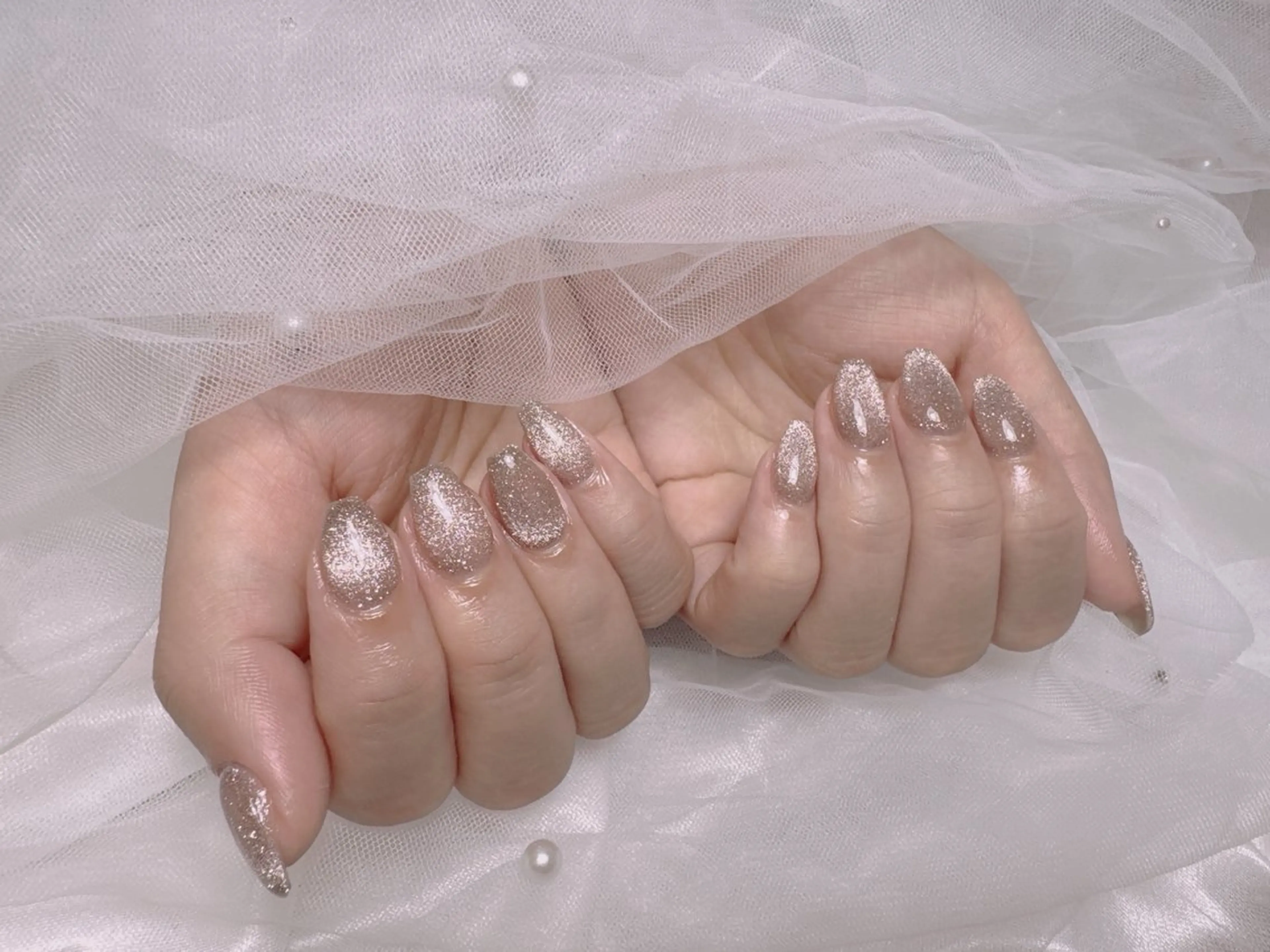 ネイル キラキラネイル マグネットネイル emu 心斎橋店 nanohaのネイルデザイン