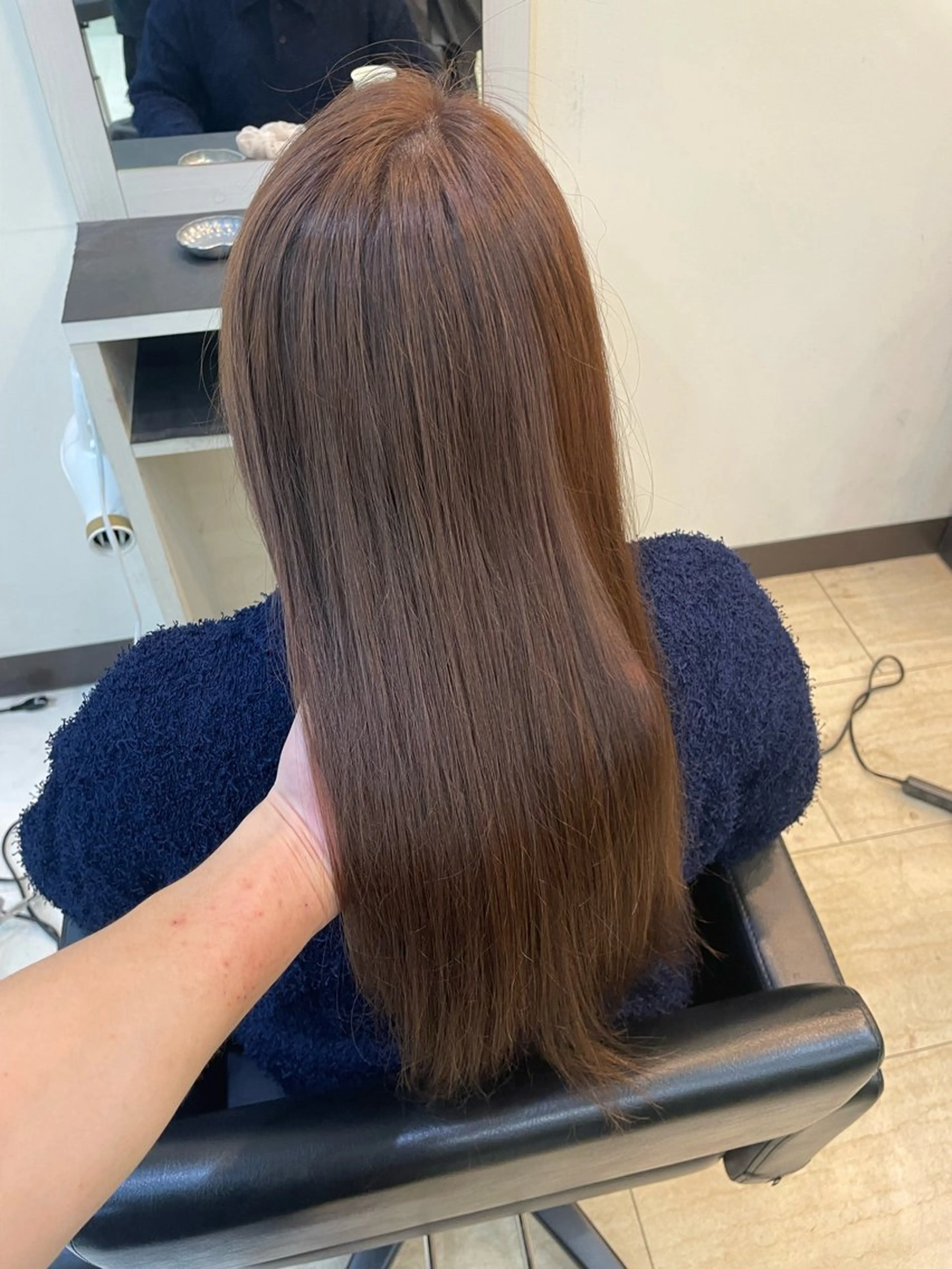 ロング カラー ブラウンカラー ピンクカラー ピンクブラウン カット ヘアカラー トリートメント 奥野碧🌈艶髪 /ダメージレスカラーのヘアスタイル