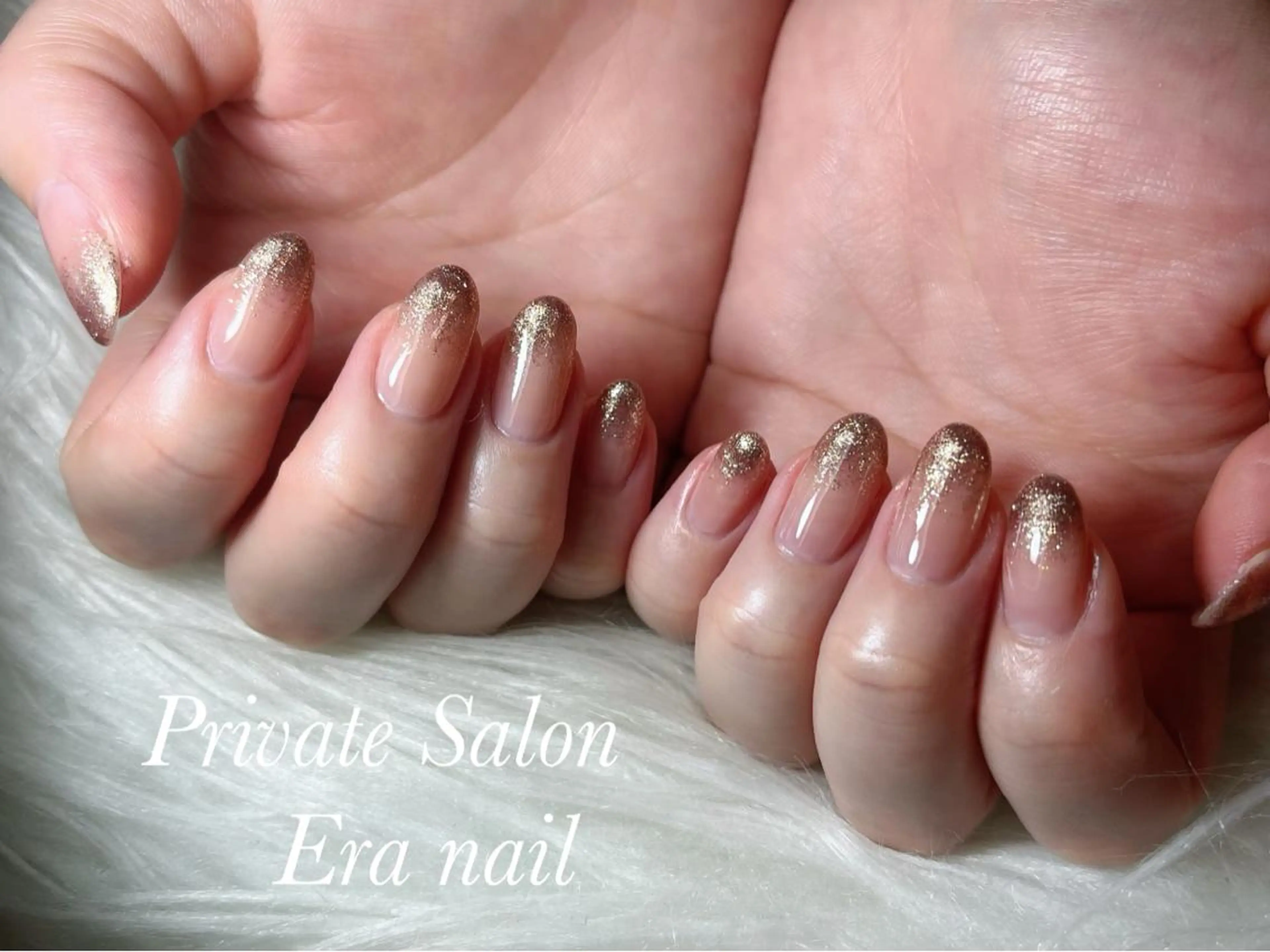 ネイル グラデーション ラメ(グリッター) ラメグラデーション ハンドネイル Era nailのネイルデザイン
