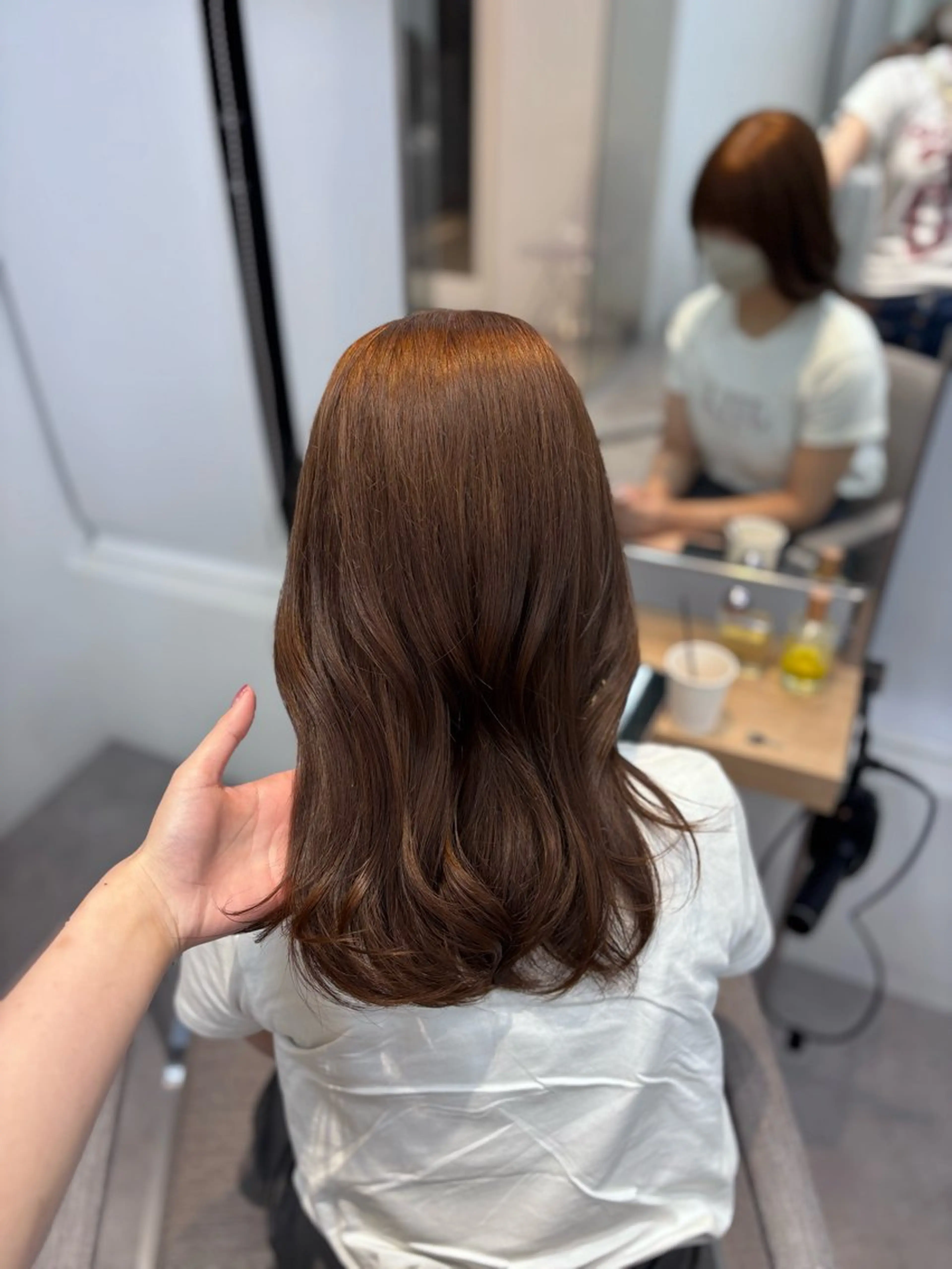 セミロング ヘアカラー トリートメント 透明感/韓国ヘア/ miyu 🎀のヘアスタイル