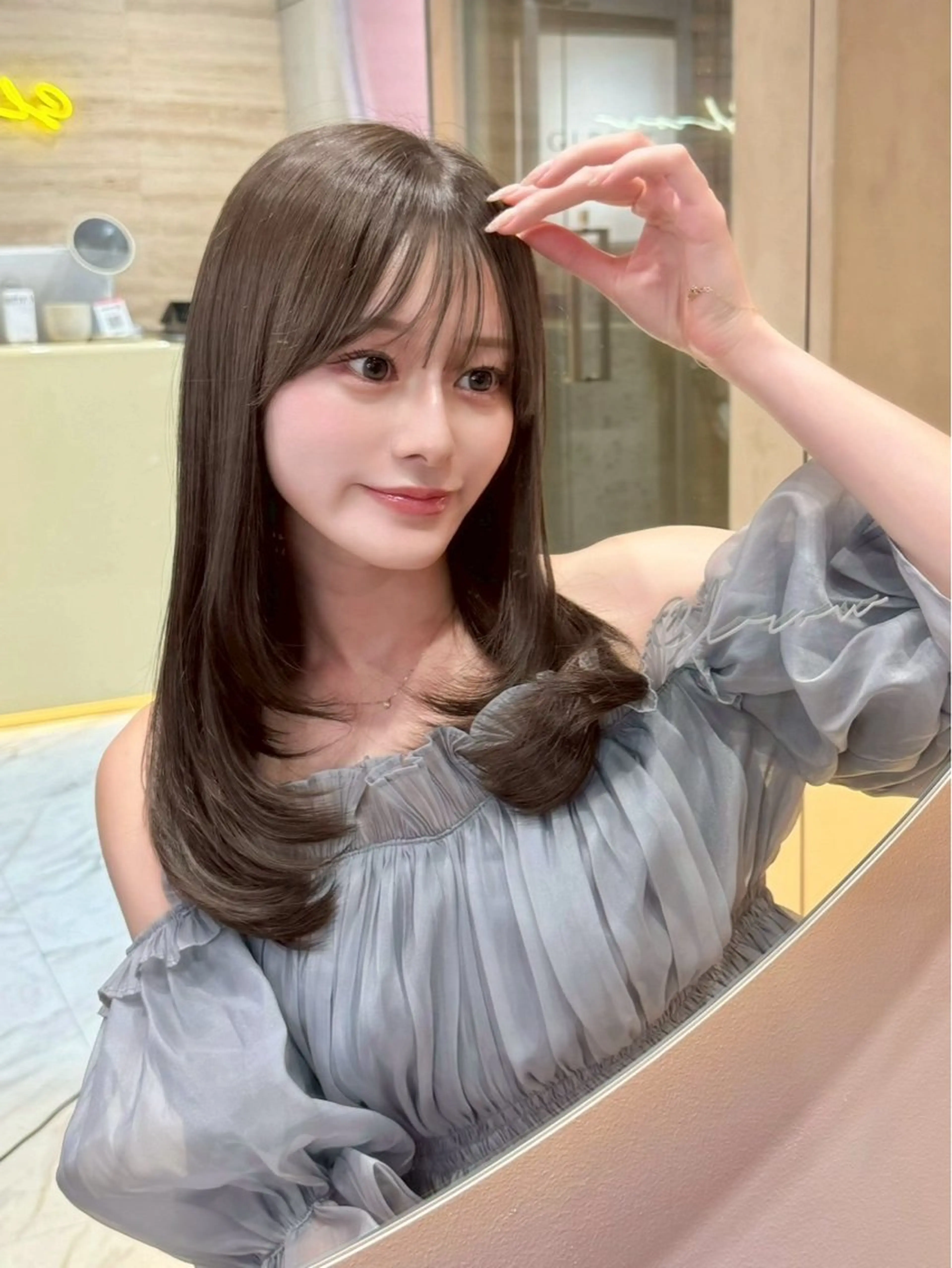 セミロング 縮毛矯正 🩵縮毛矯正 /🫧harukaのヘアスタイル