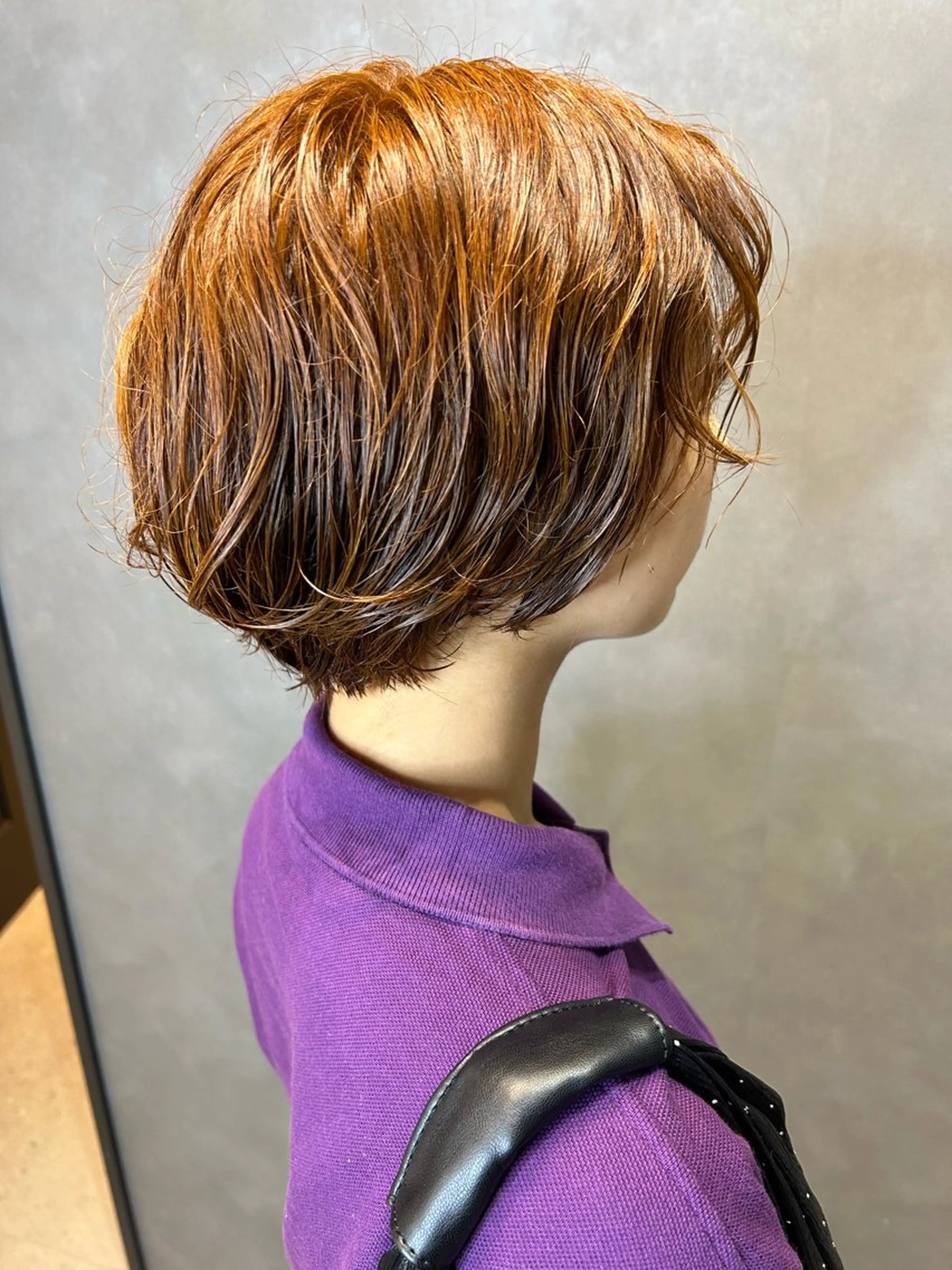 カラー オレンジ 寺島 樹也のヘアスタイル