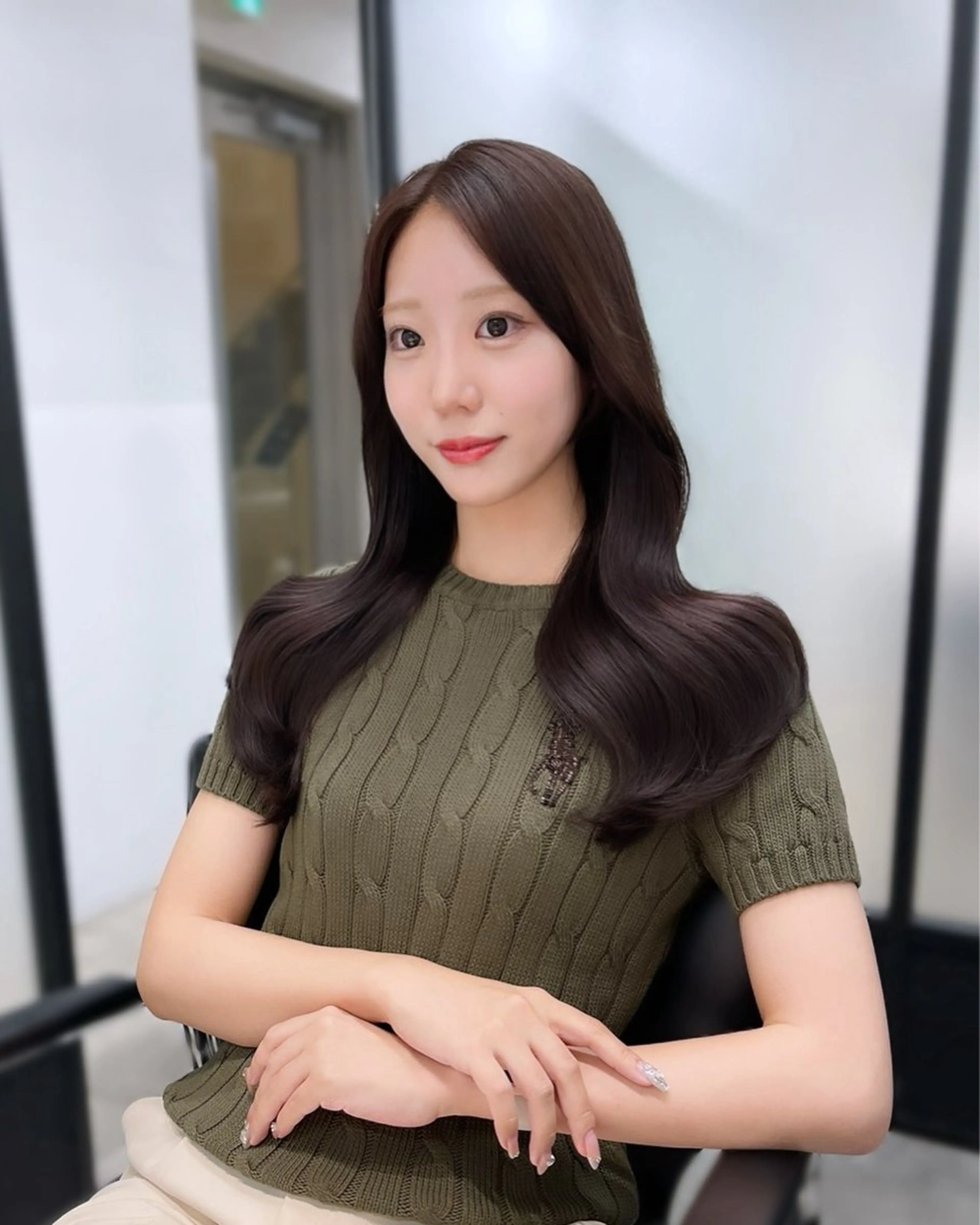 韓国レイヤーカット＋活性ケラチンカラーの写真