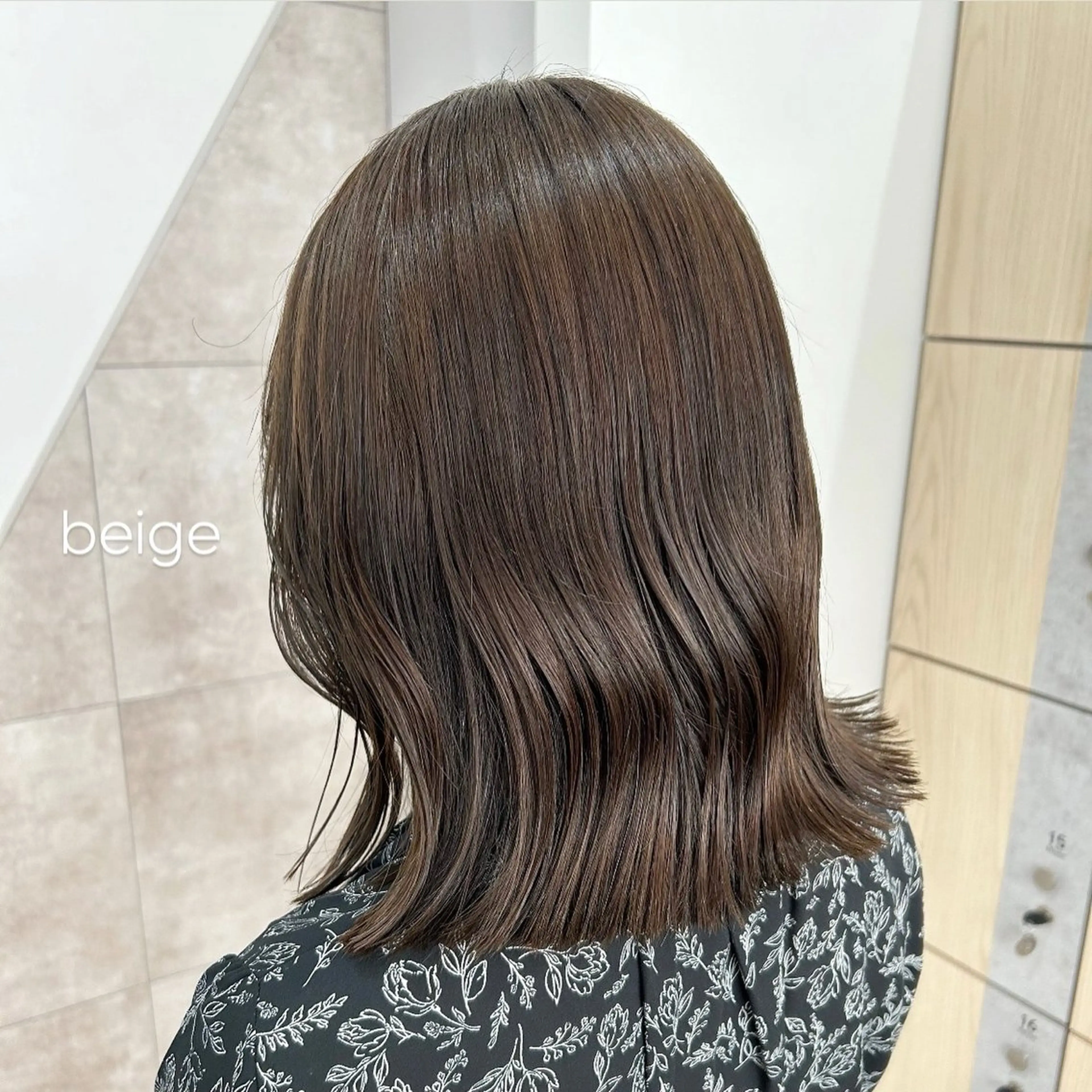 ミディアム カラー ベージュカラー 透明感カラー カット ヘアカラー GO TODAY SHAiRE SALON所属・SAKINO． ベージュカラーのヘアスタイル