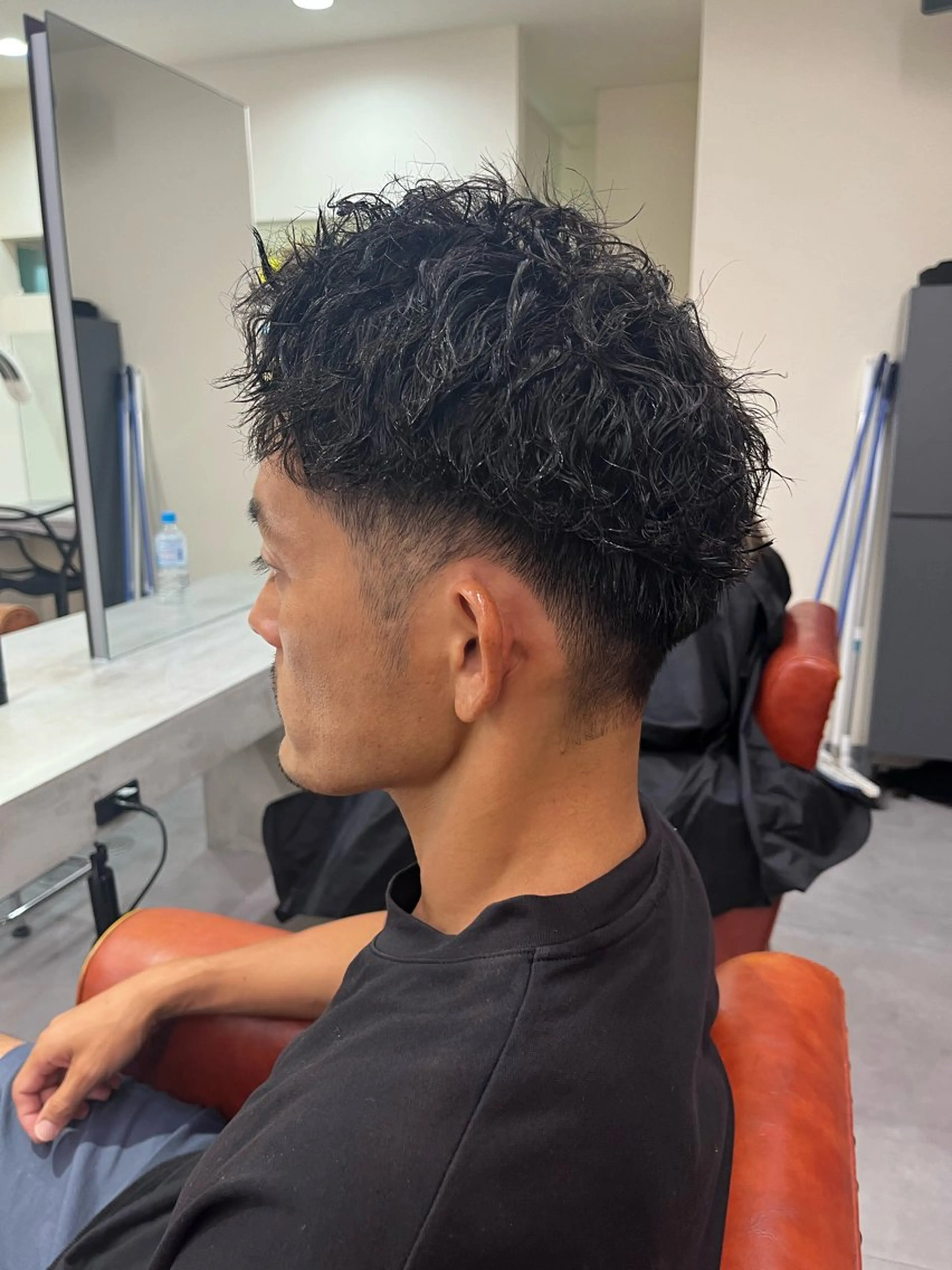 メンズ センターパート フェードカット マッシュ メンズパーマ メンズツイストパーマ カット パーマ mihoko/ ニュアンスパーマのヘアスタイル