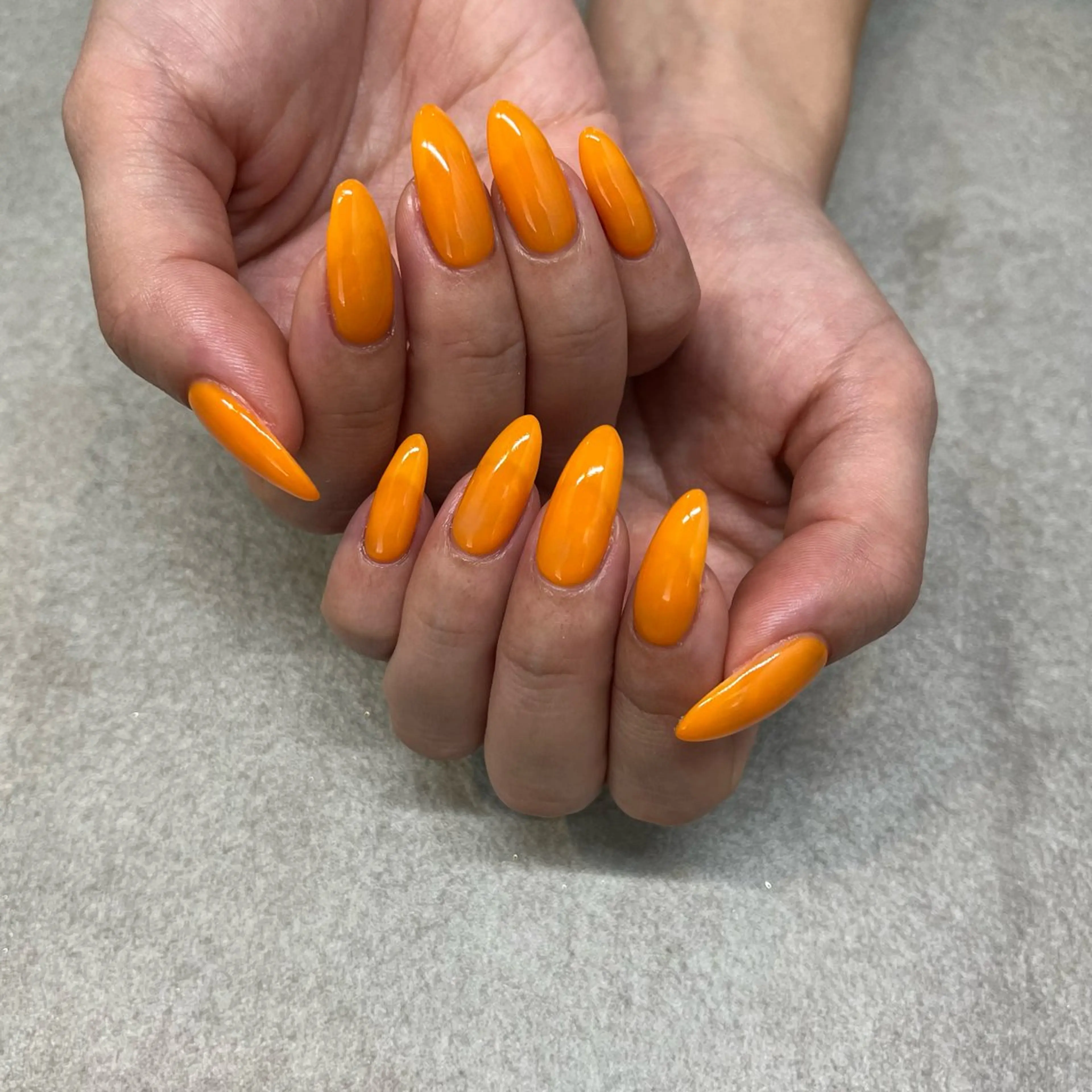 ネイル オレンジ ハンドネイル tener 🧋yume🧋のネイルデザイン